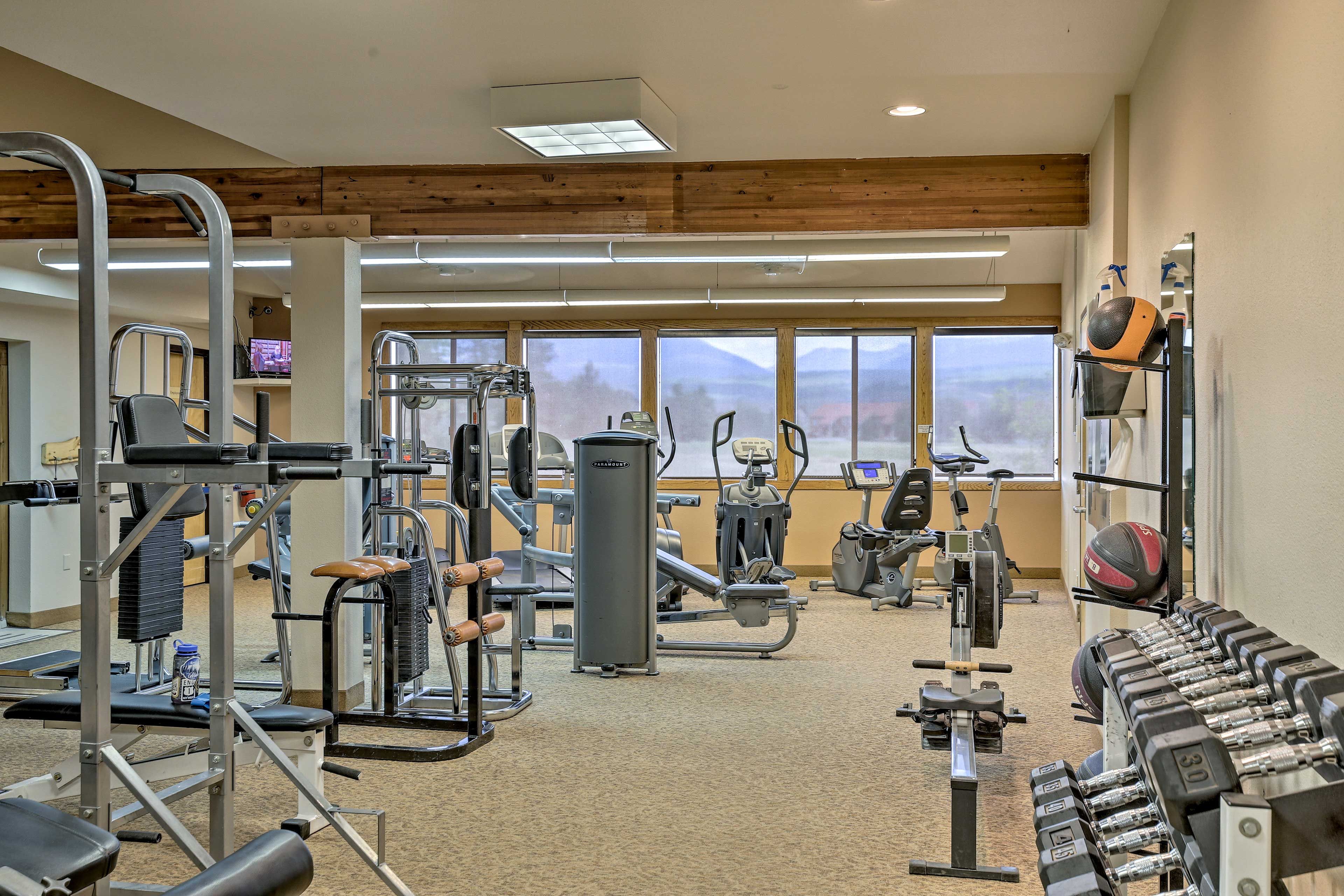Never miss a workout with the featured fitness center.