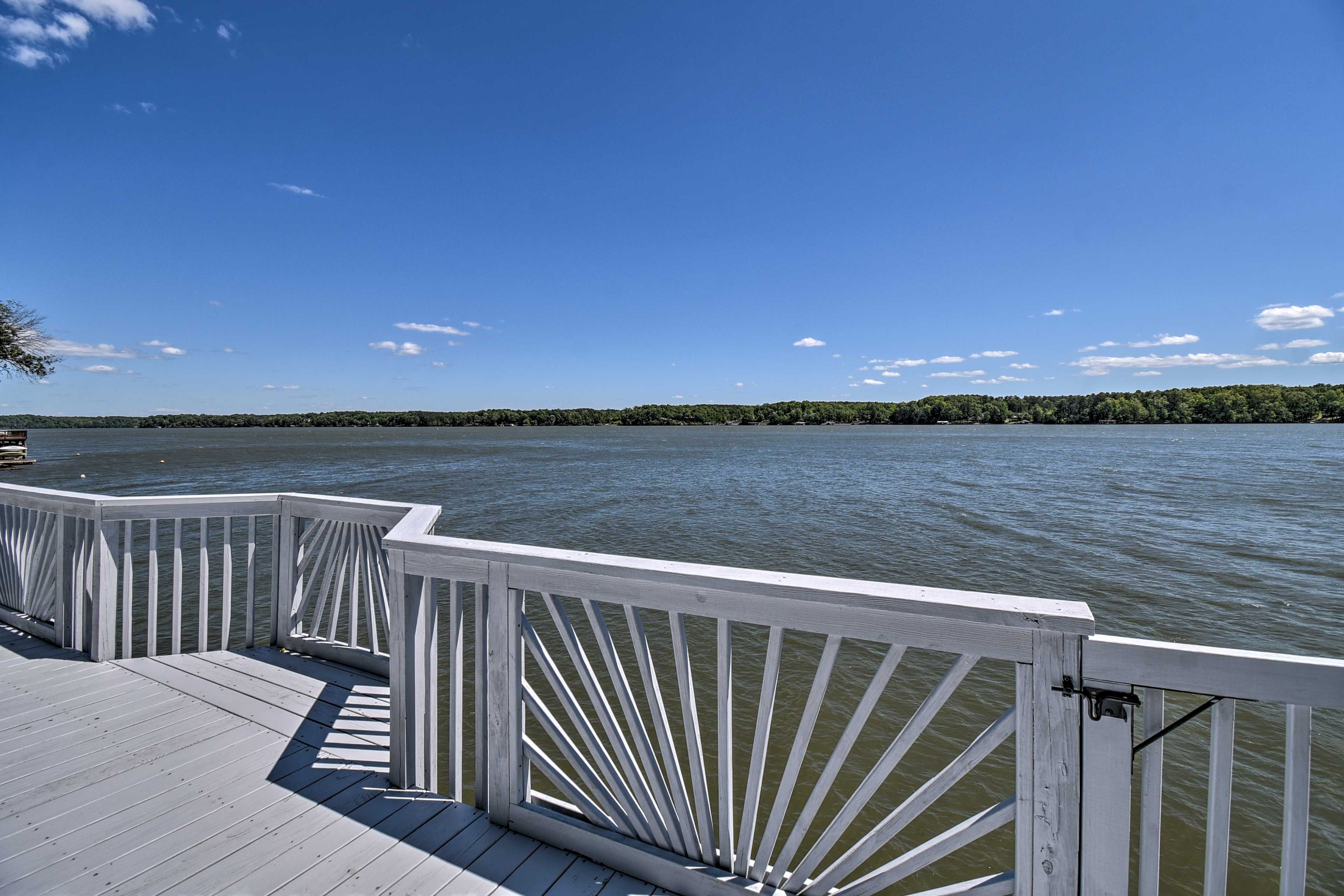 Fish or swim right off the dock.