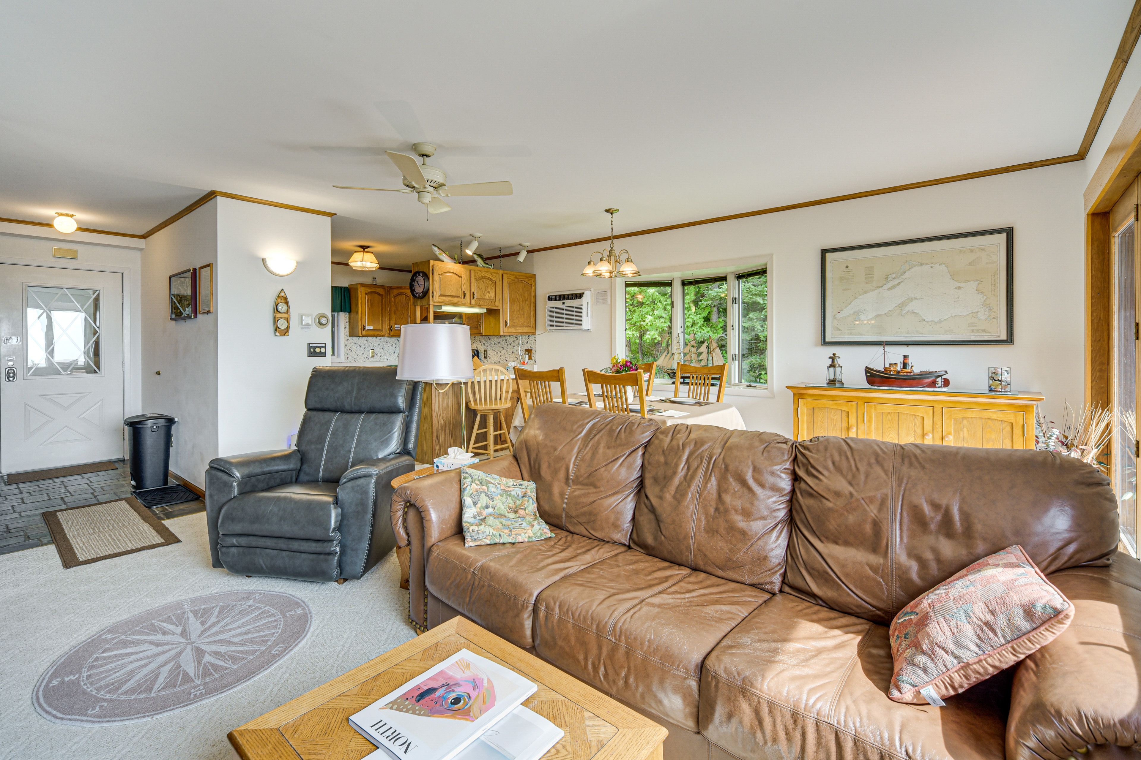 Living Room | Single-Story Home | Free WiFi | Gas Fireplace