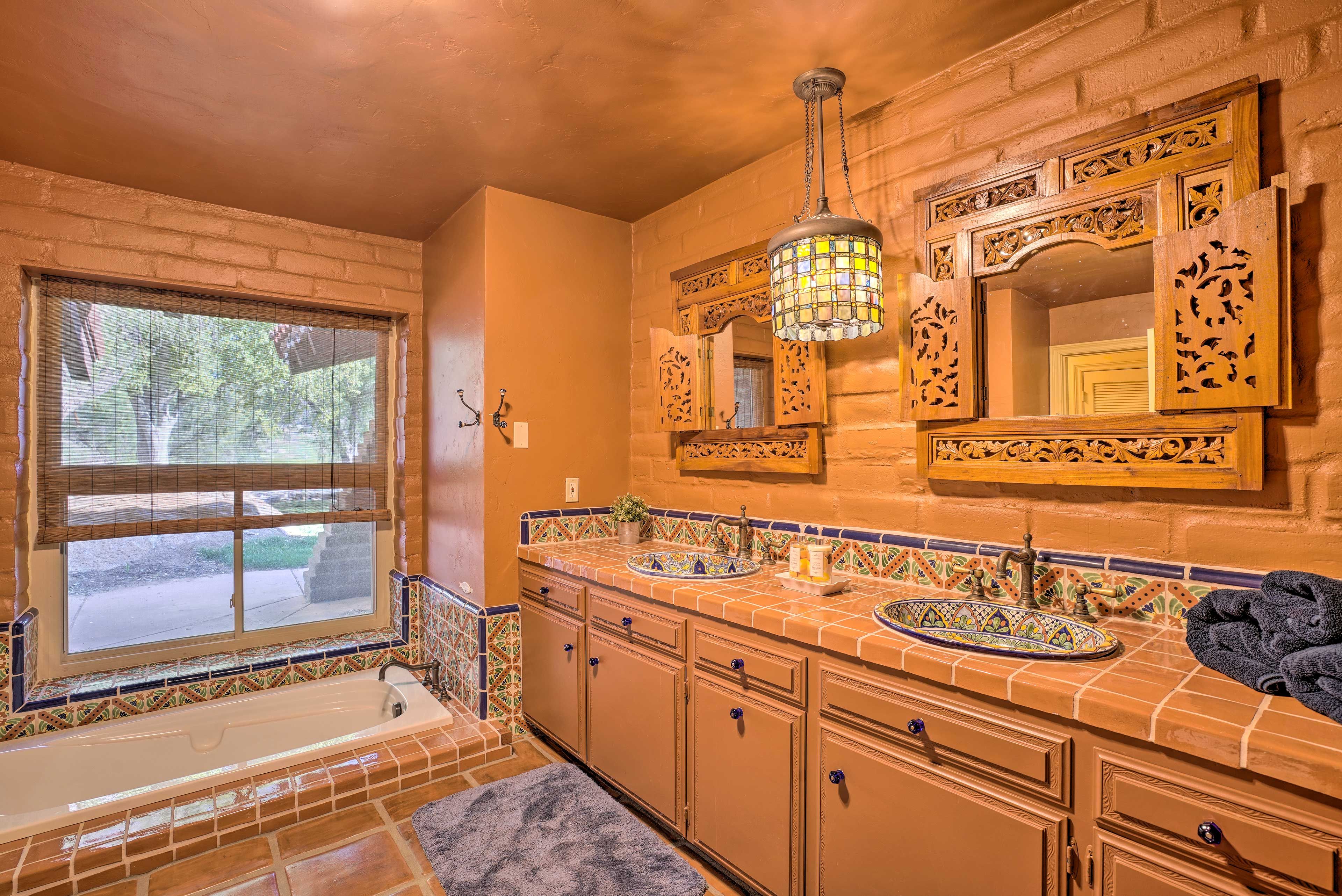 Relax with a soak in the tub.
