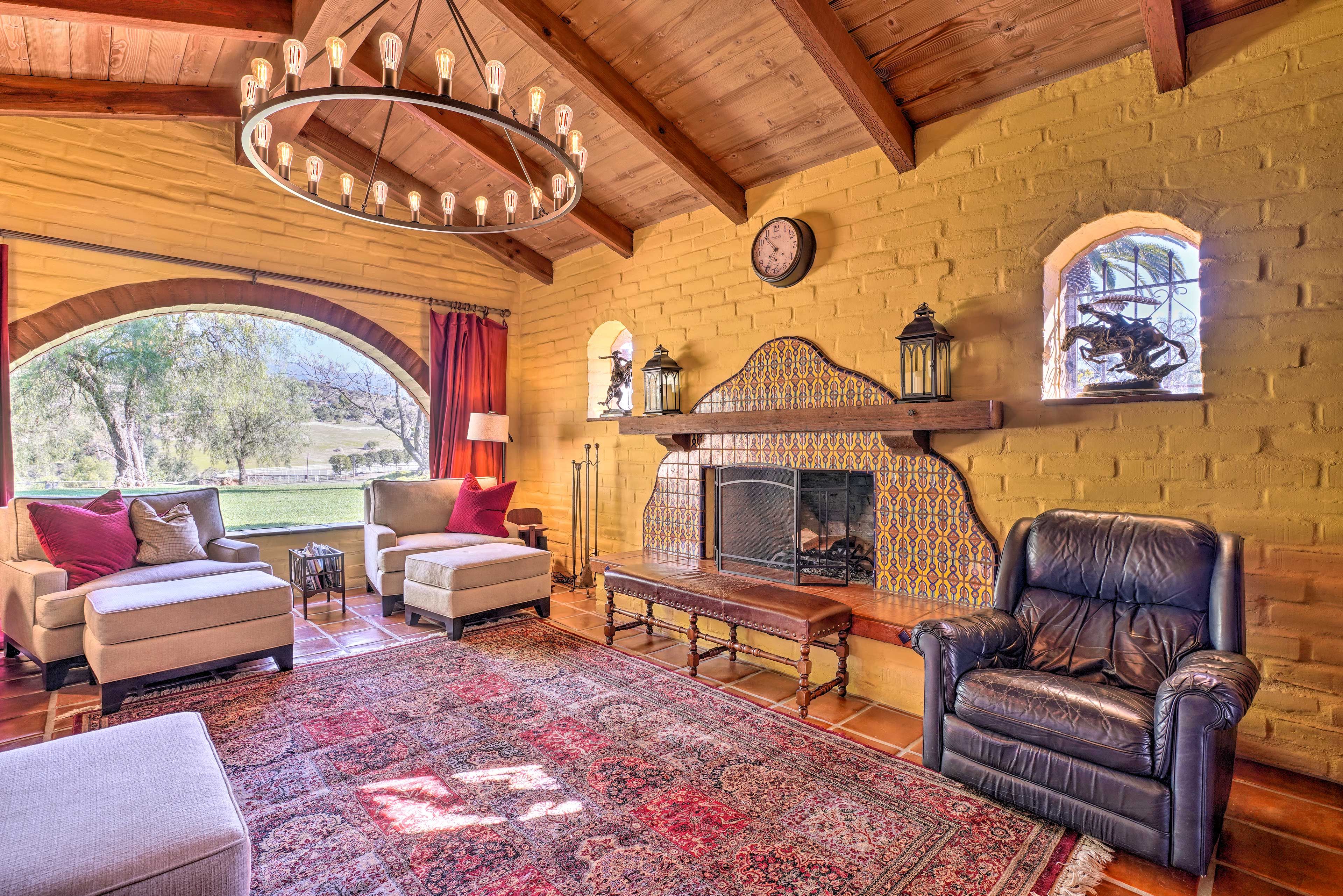 Inside, discover ornate decor combined with modern comforts.