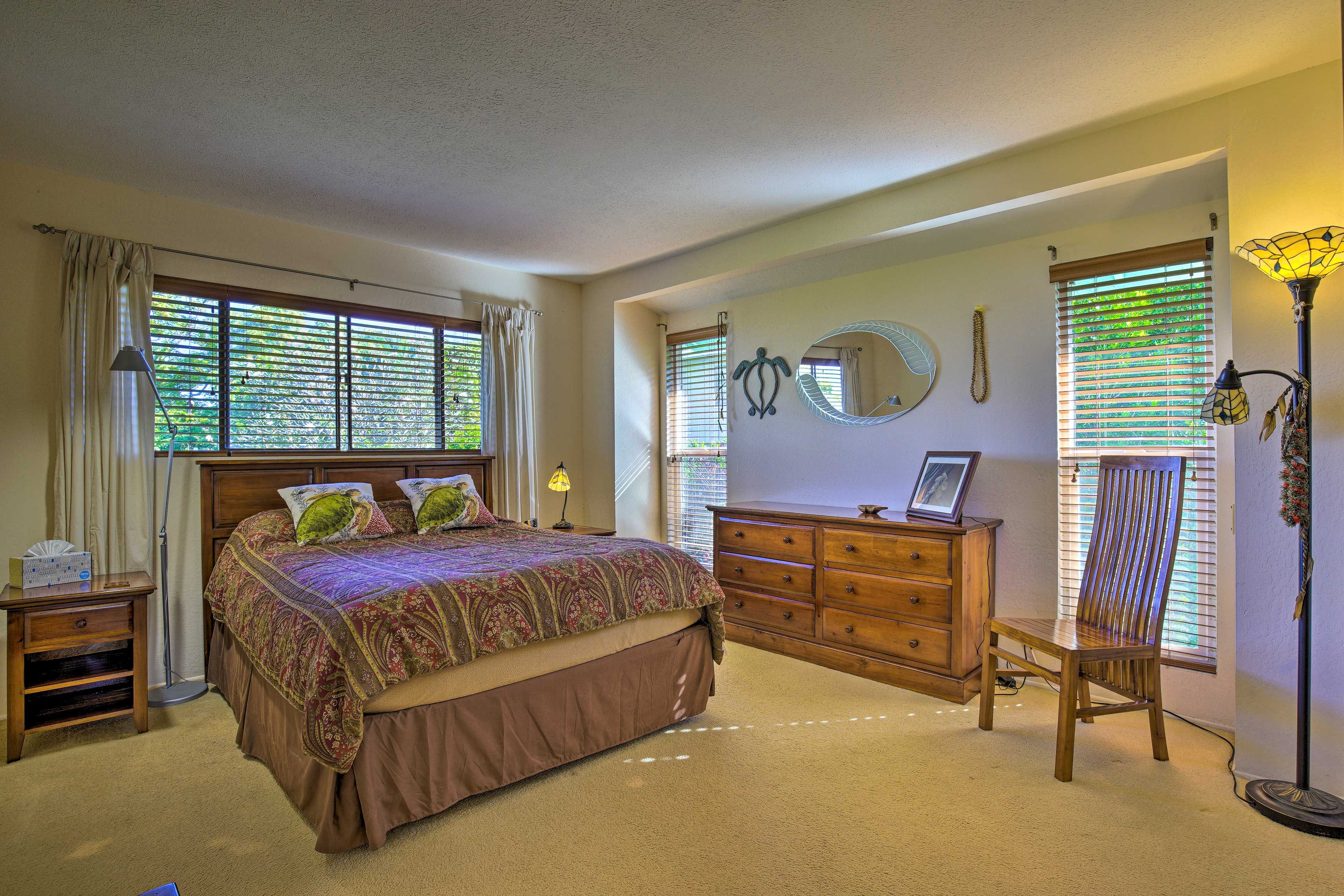 Both bedrooms include queen-sized beds.