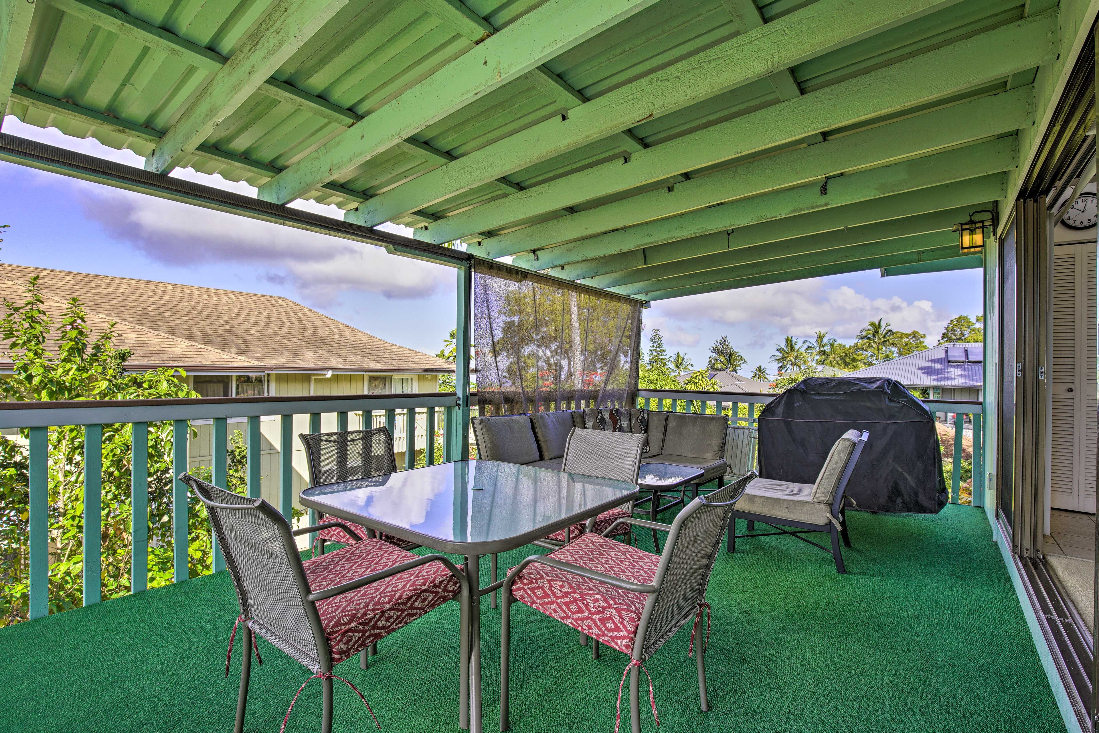 Head out to your private lanai for an island barbecue.
