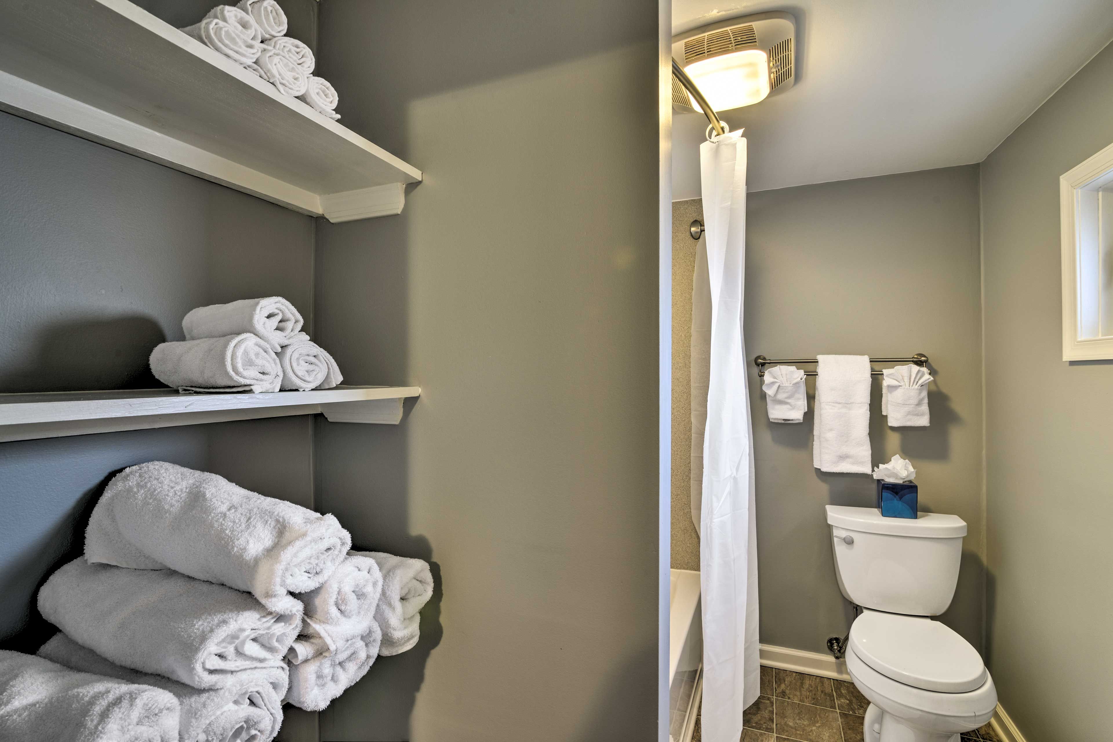 Take advantage of complimentary toiletries.