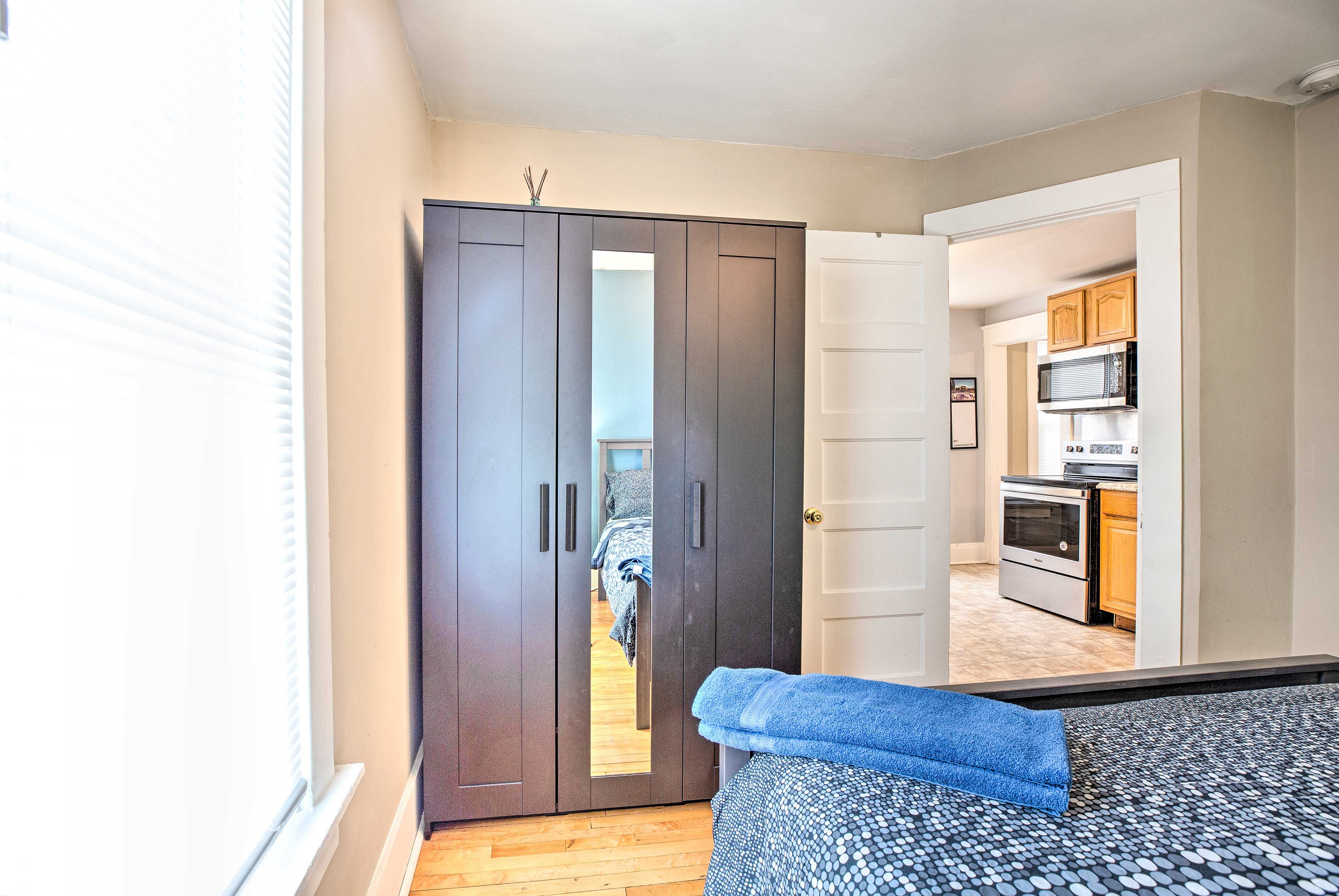 This room is located right off the kitchen.
