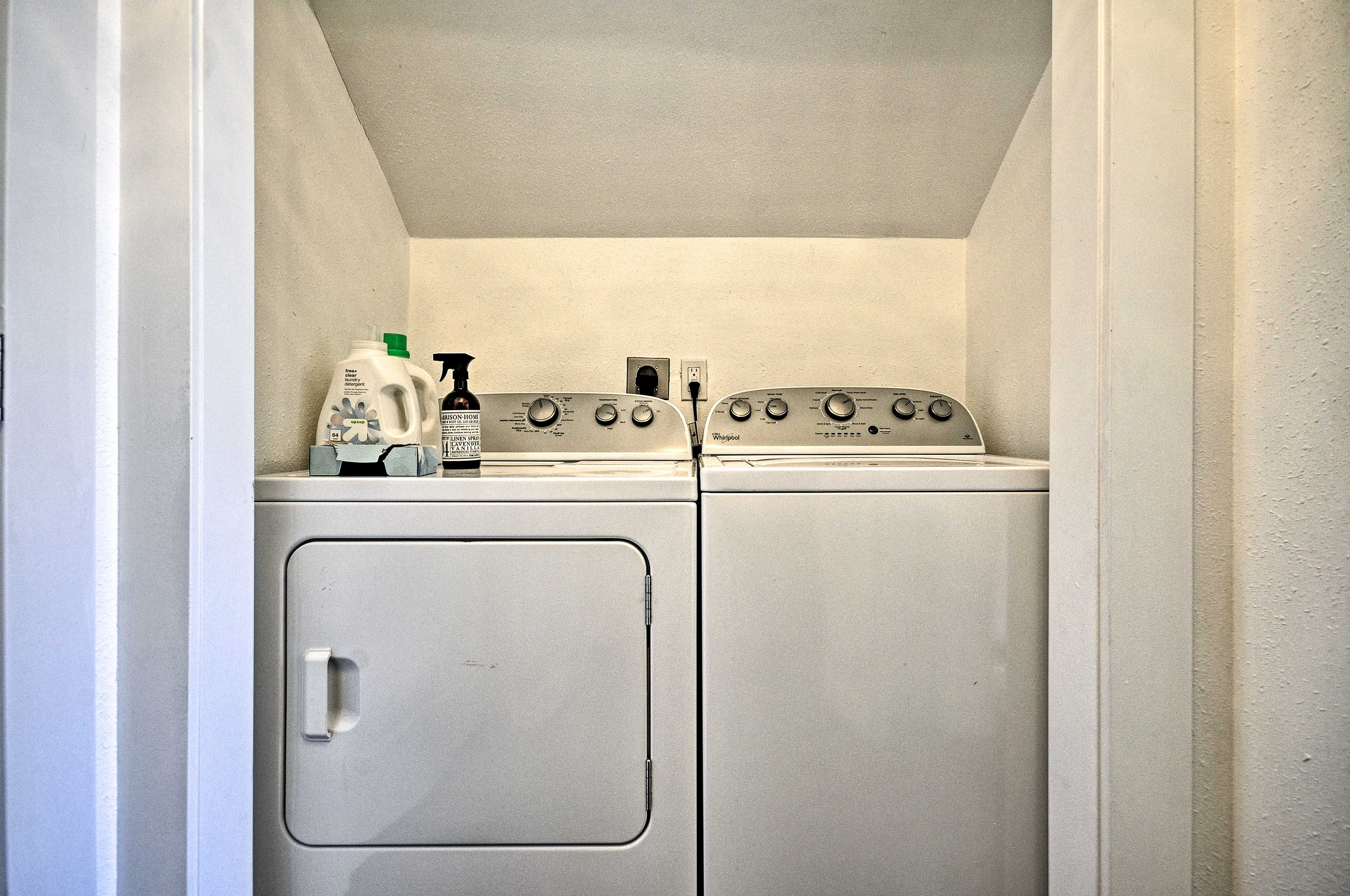 Throw in a load of laundry while you're out for the day.