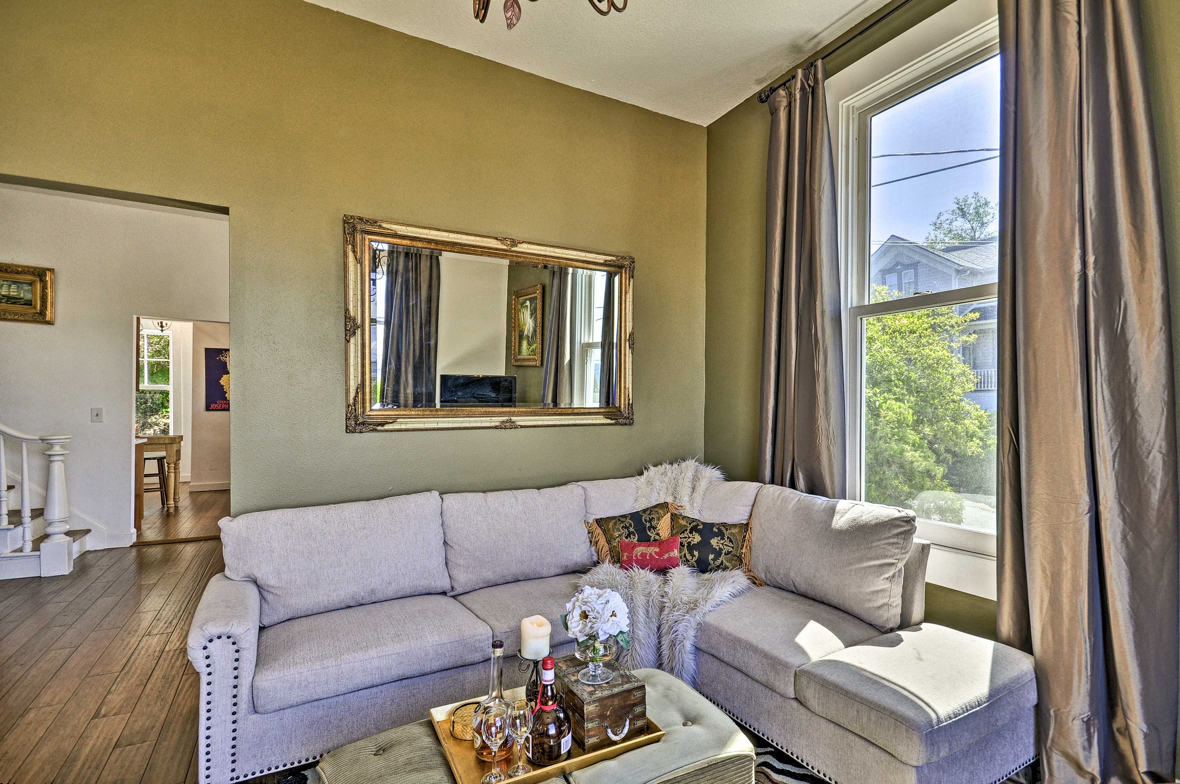 Let the natural light flow in during the day.