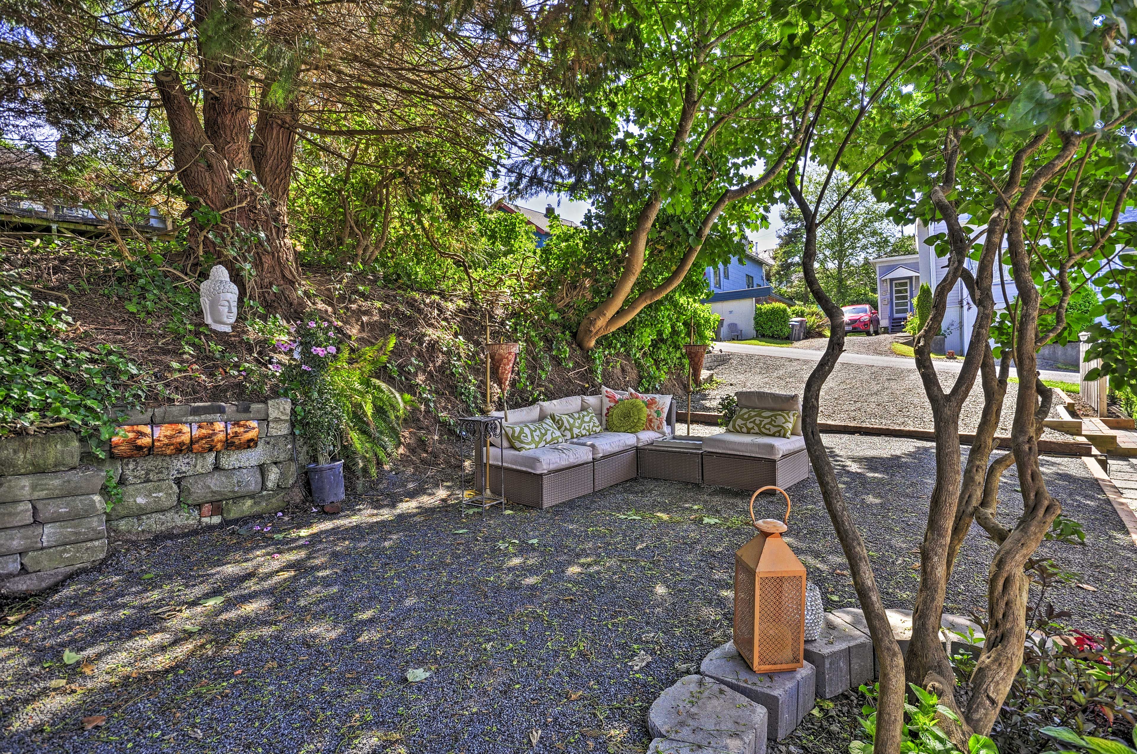 Hide in the shade and curl up with a book.