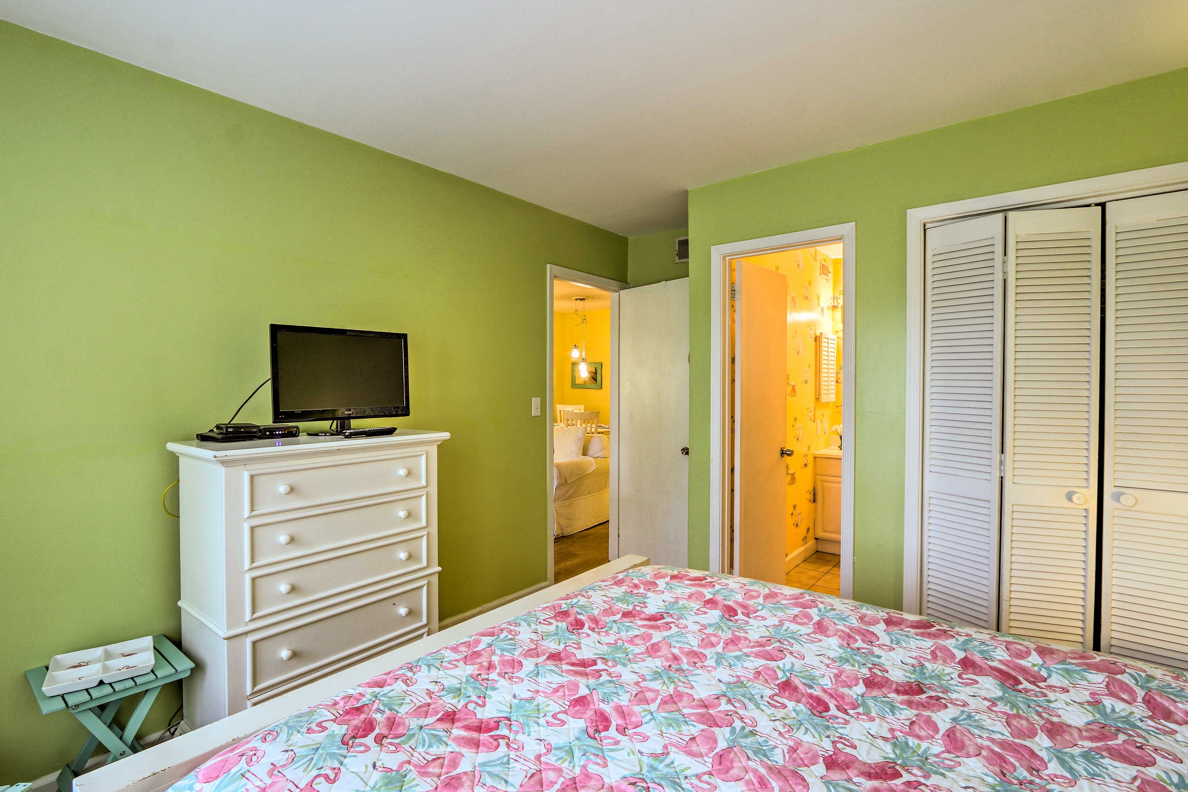 Watch TV from the comfort of bed.