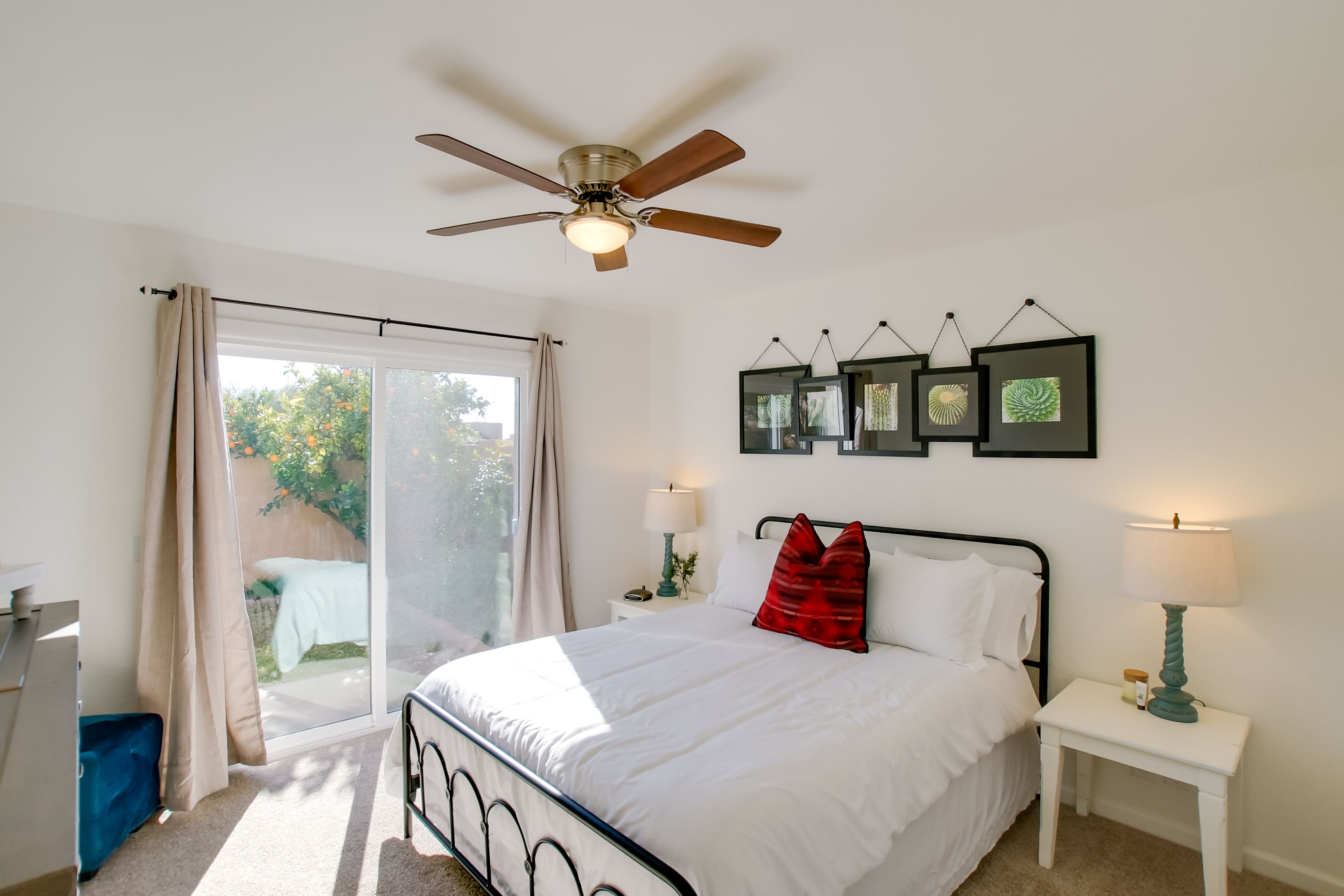 Bedroom 1 | Queen Bed | Patio Access | En-Suite Bathroom