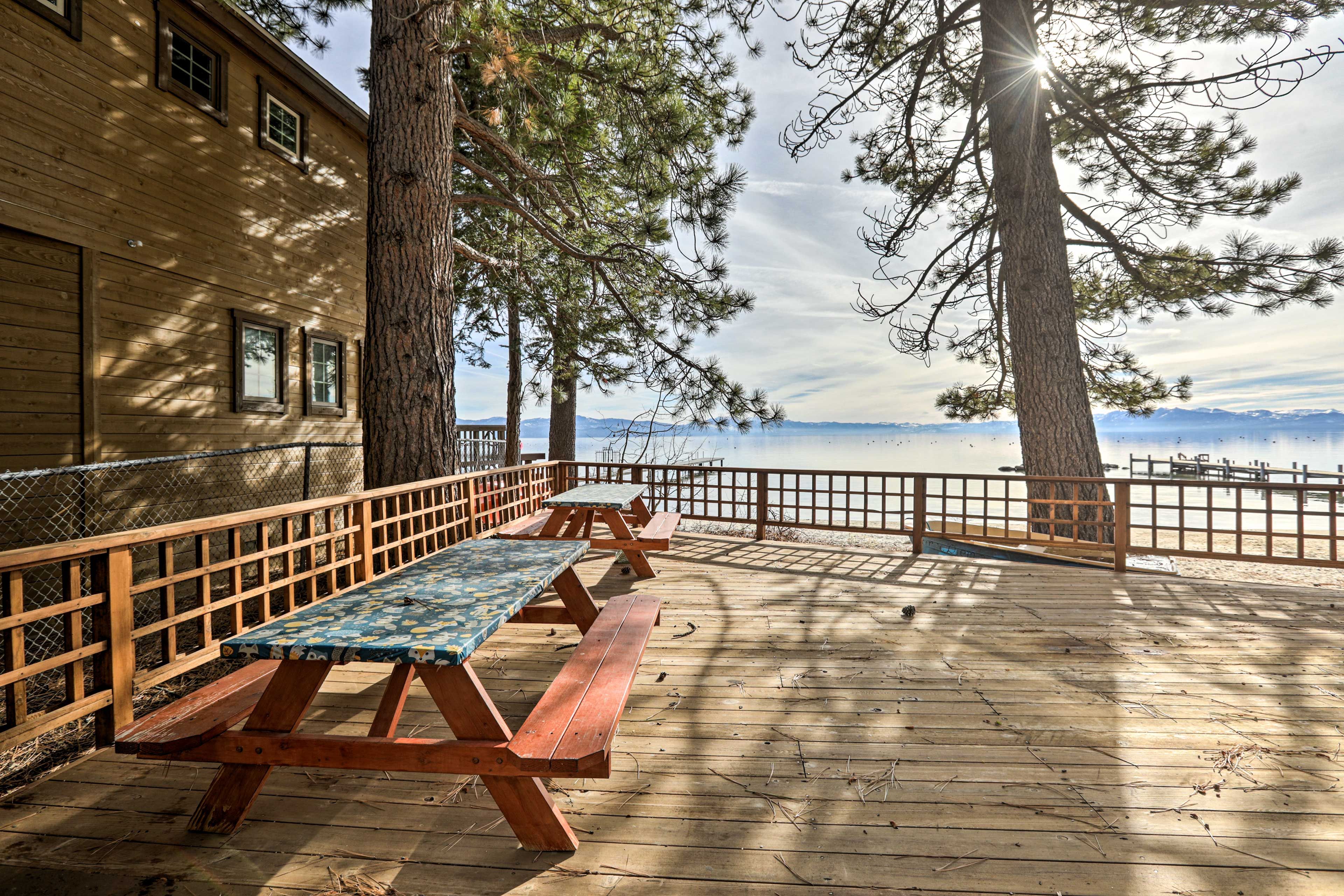 Start mornings slow with a warm cup of joe out on the deck.