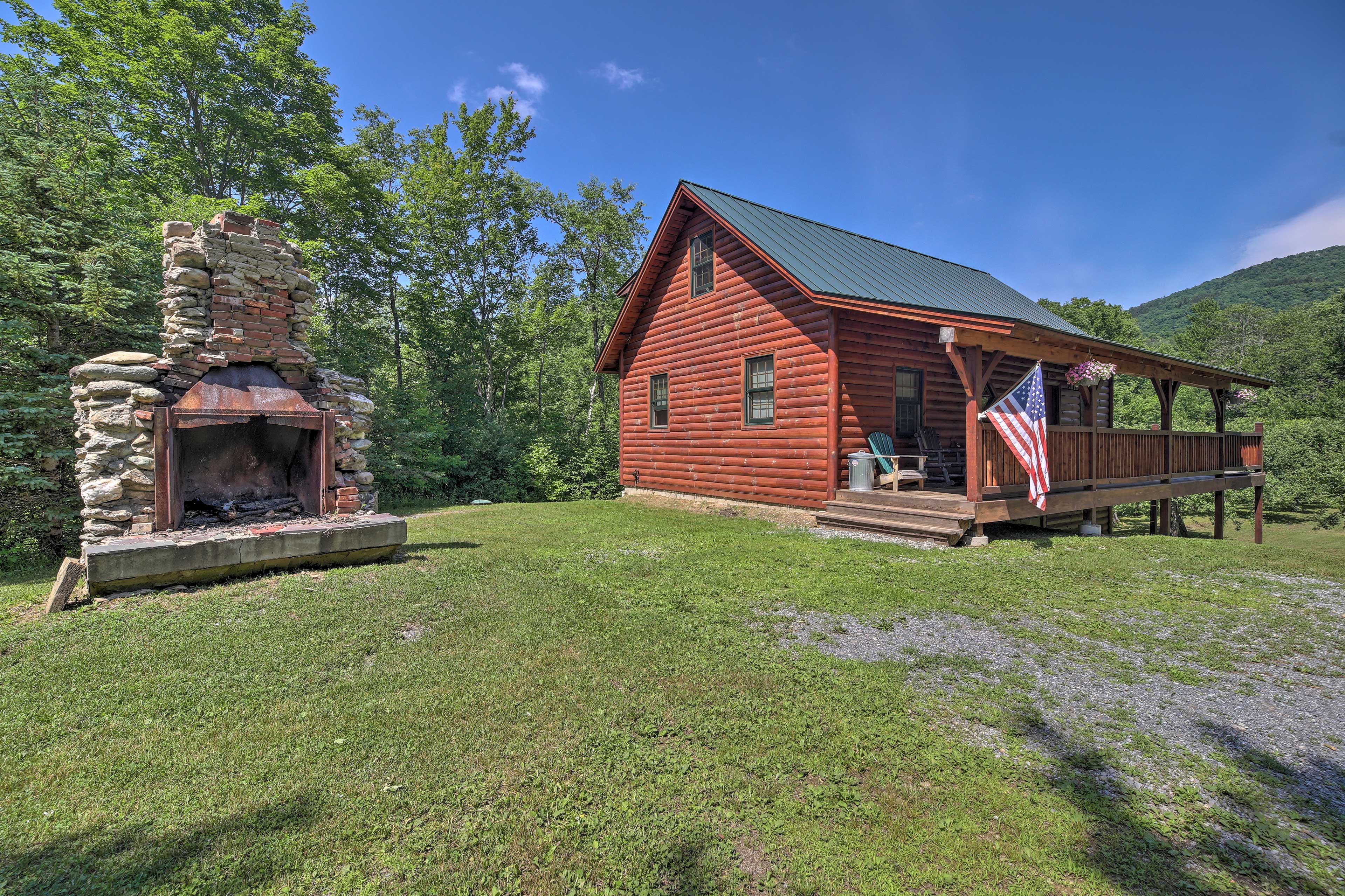 Exterior | Spacious Yard | Outdoor Fireplace