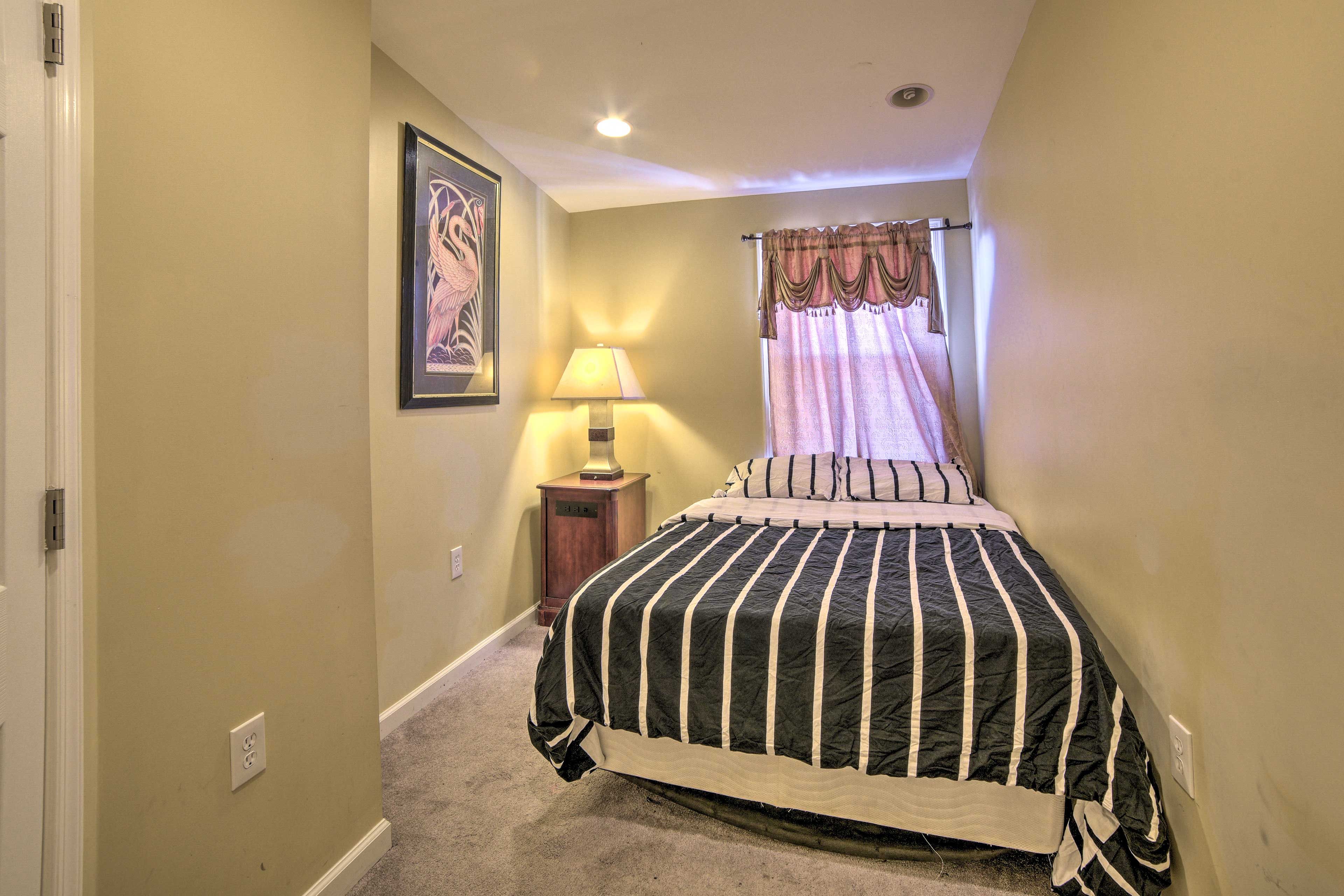This bedroom can sleep 2.