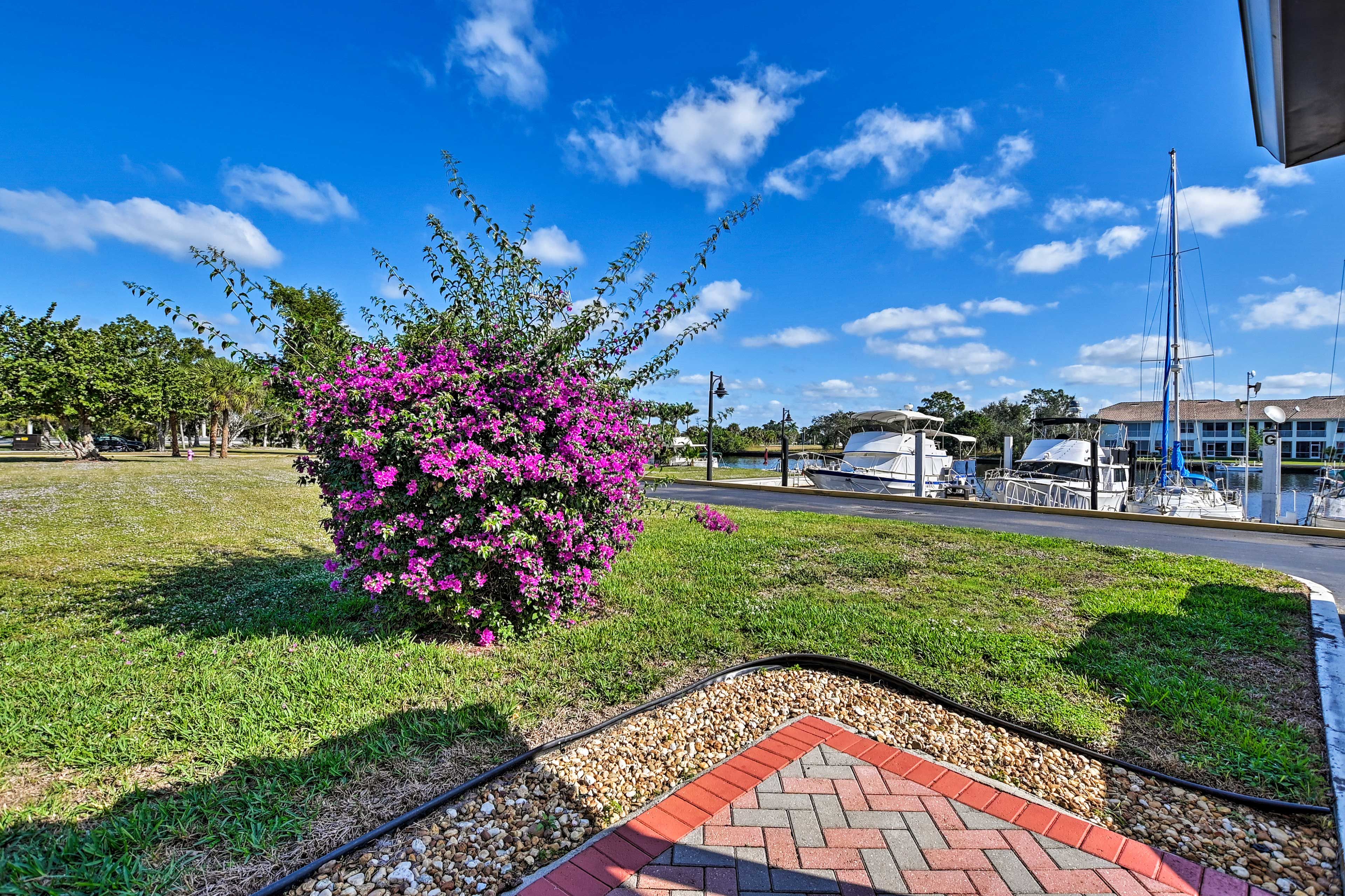 Rent a boat from the nearby marina!