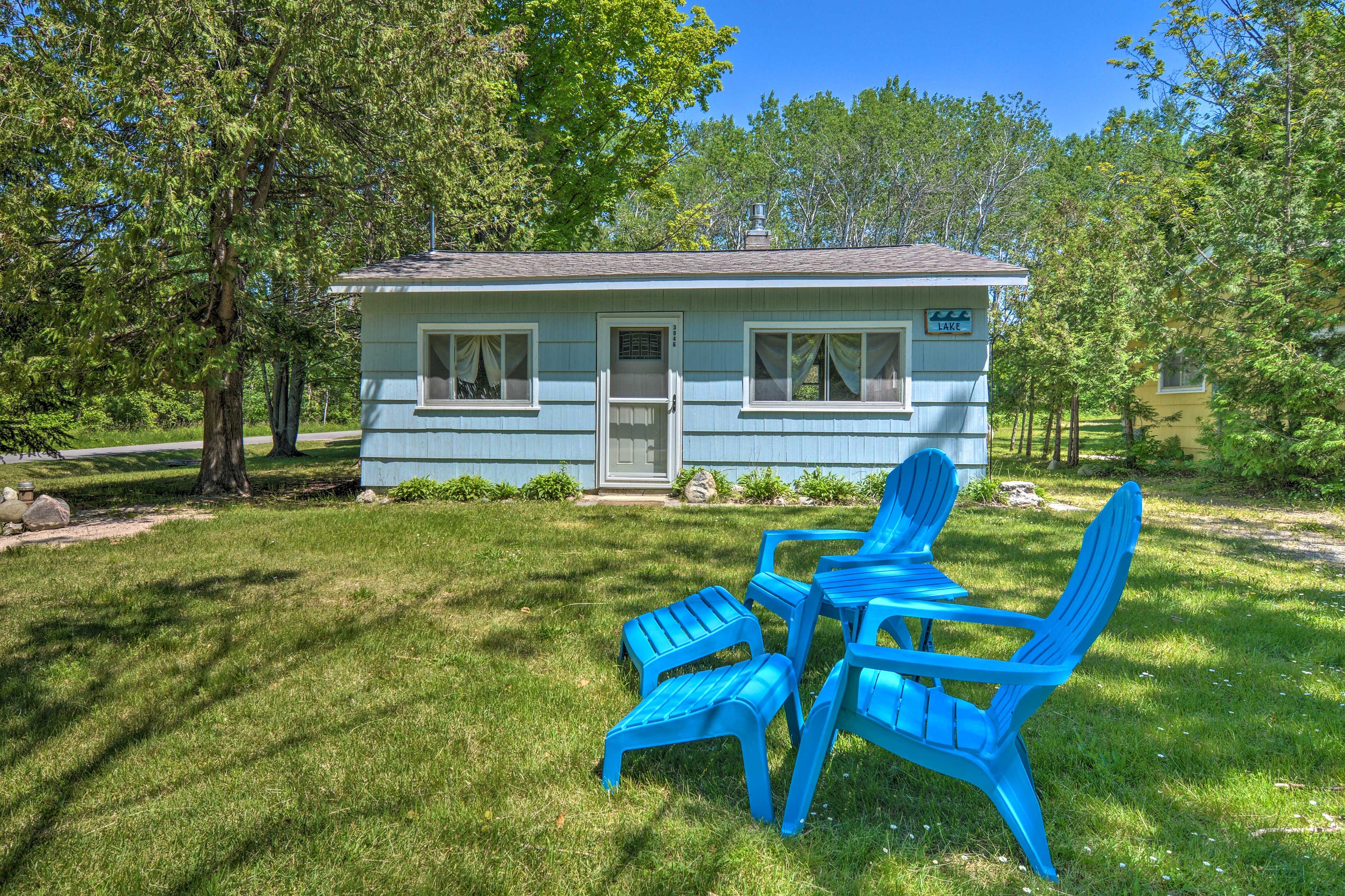 Charlevoix Vacation Rental | 2BR | 1BA | 420 Sq Ft | Step-Free Access