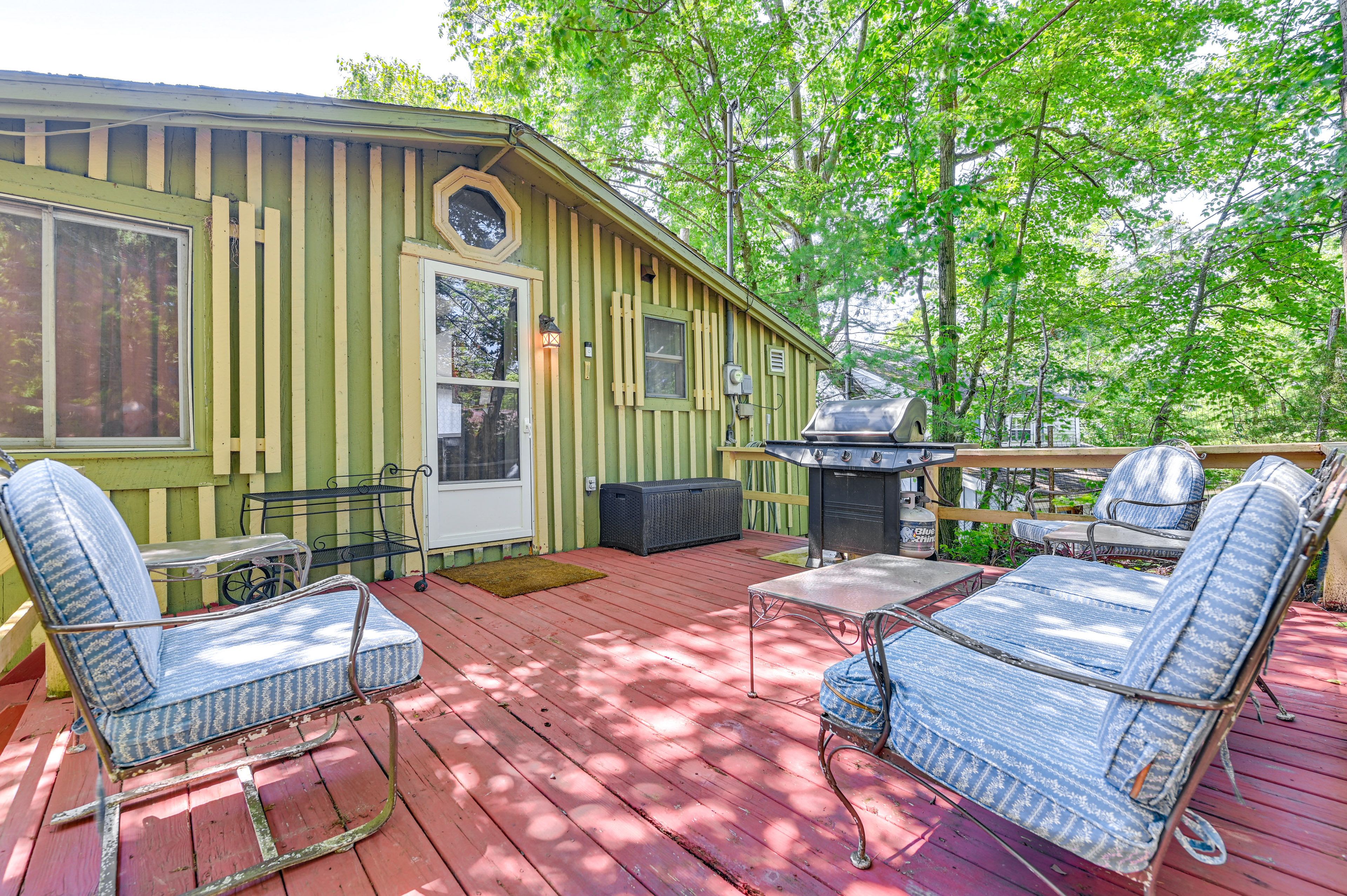 Private Deck | Cushioned Patio Furniture | Gas Grill