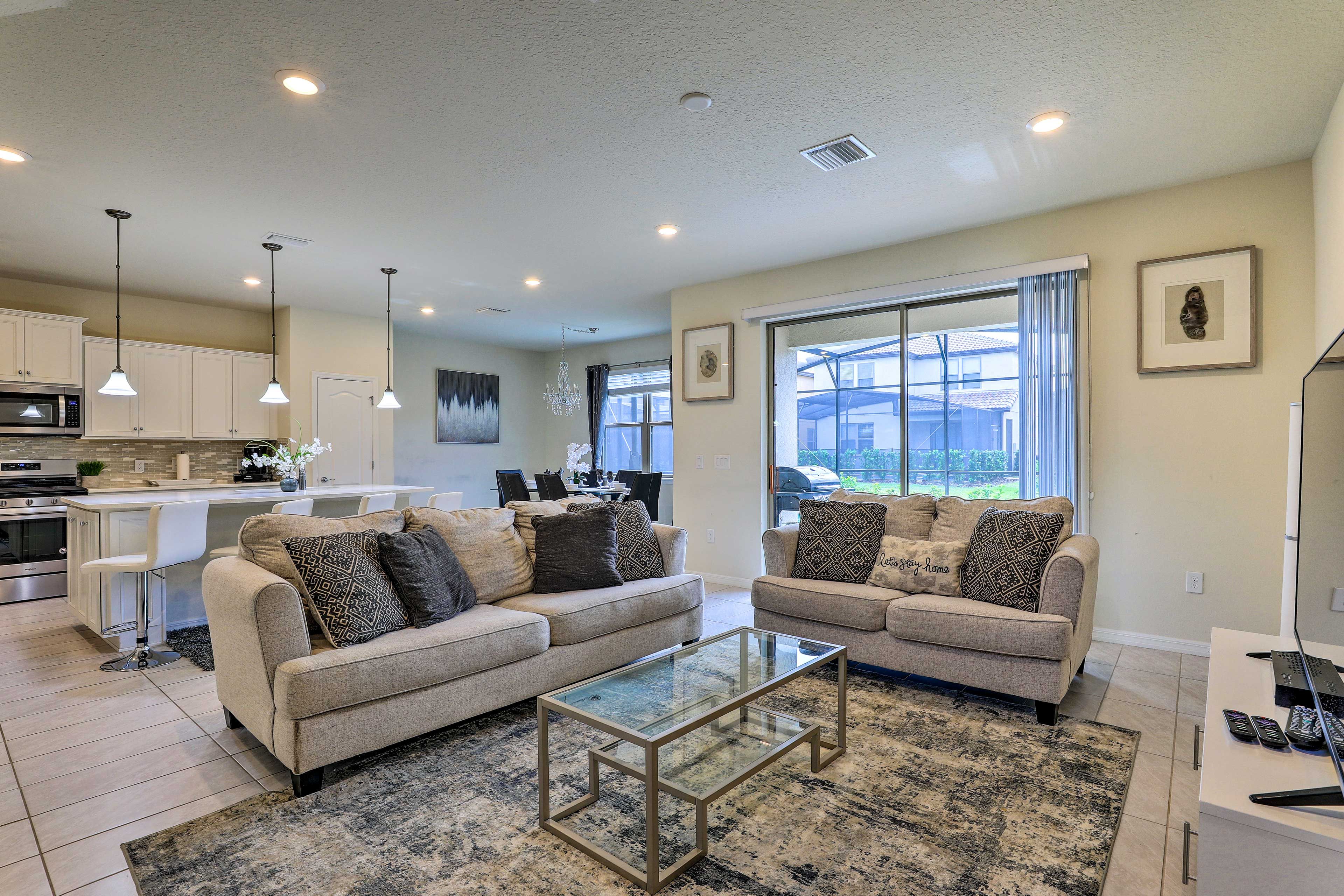 Reconnect with your love ones in the vacation rental's spacious interior.