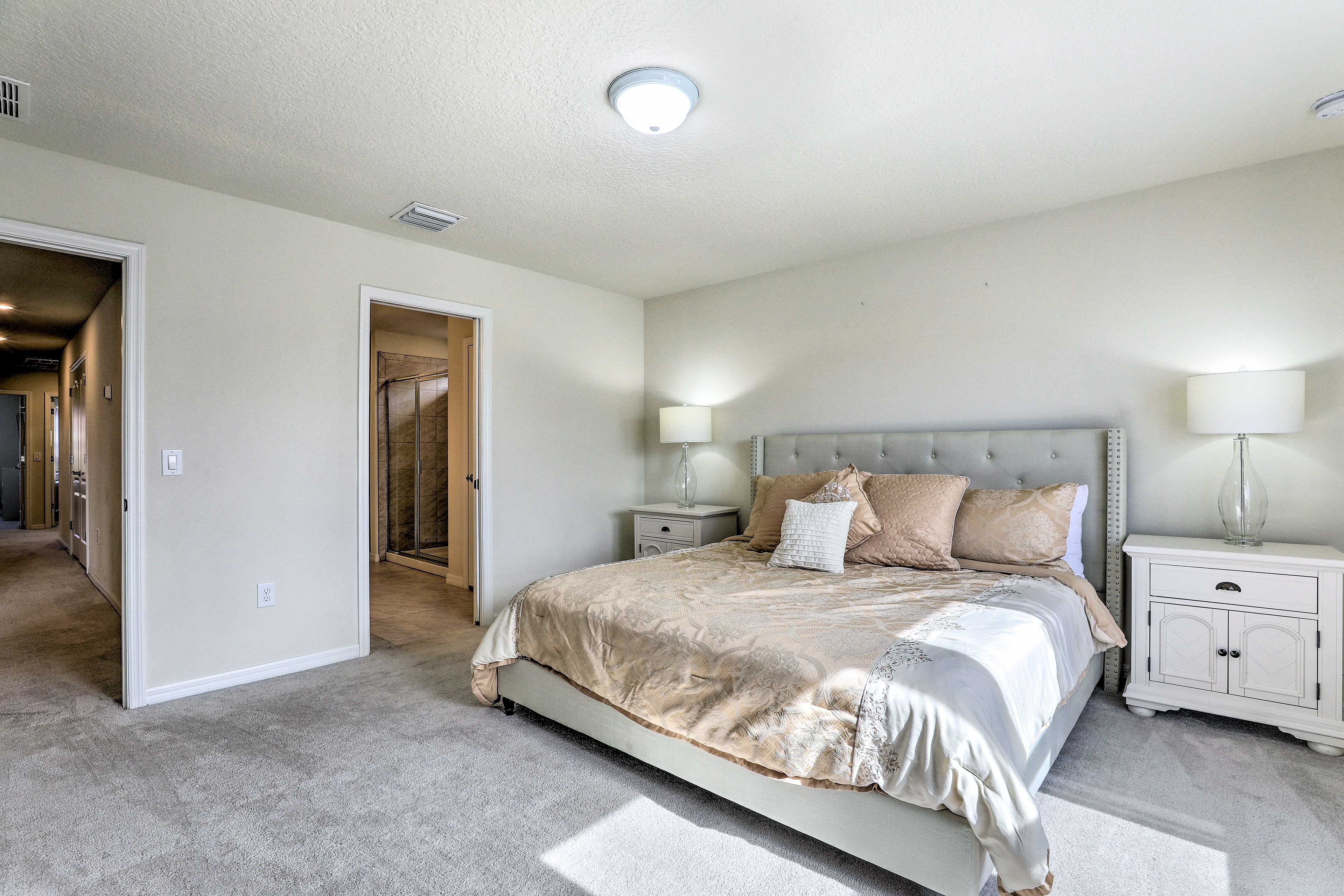The first bedroom is perfect for the heads of the household.