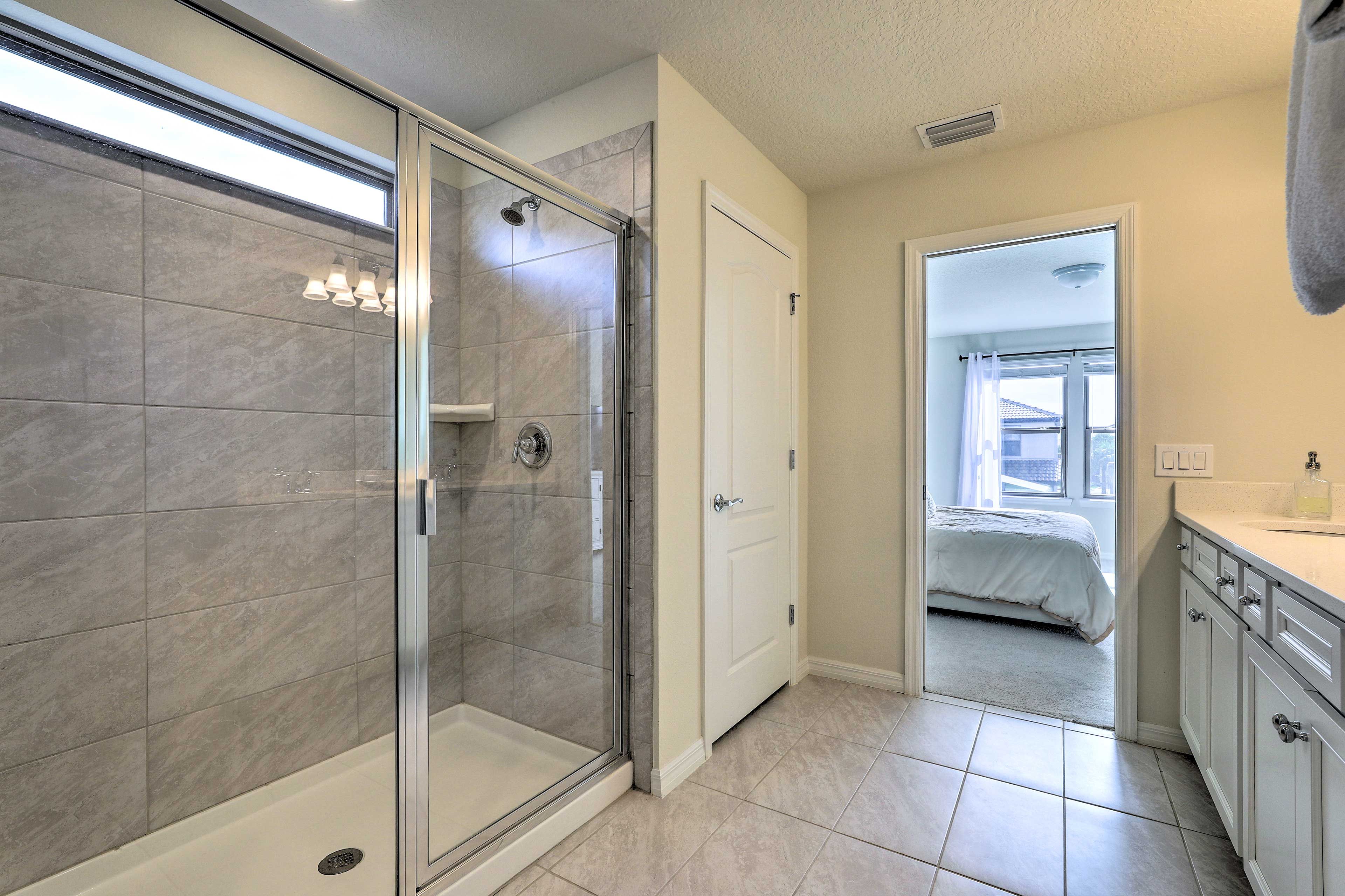 Rejoice in privacy in the en-suite bathroom!