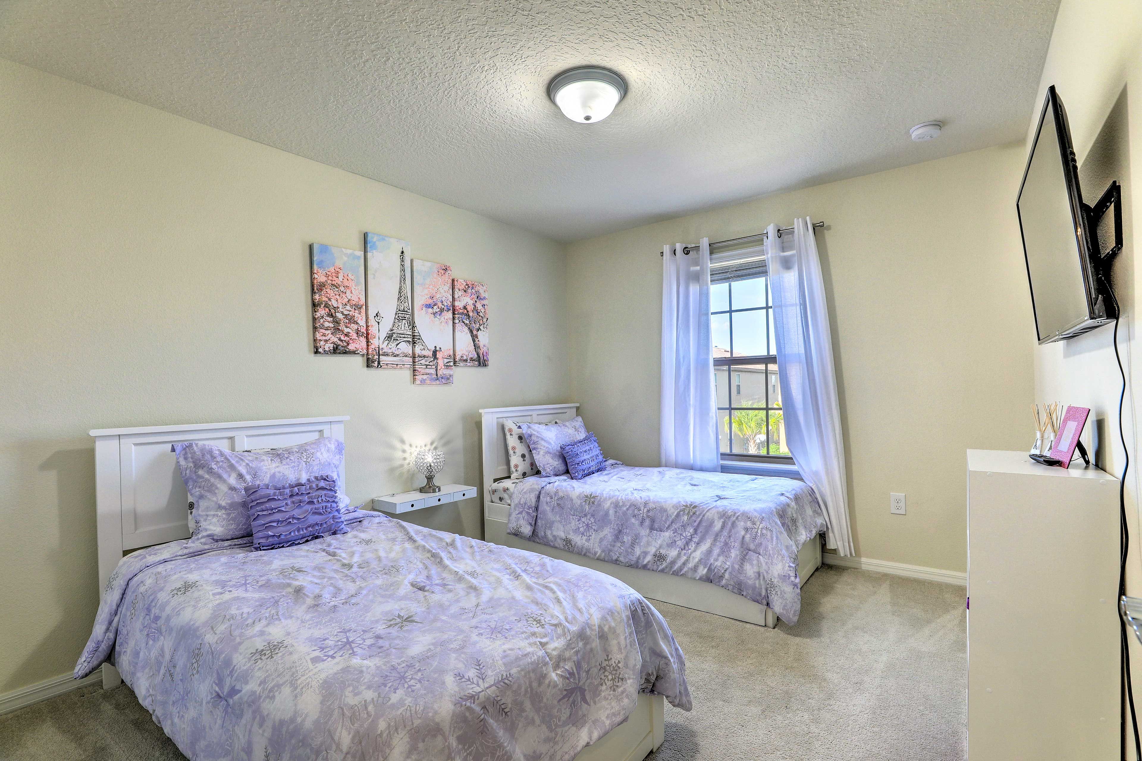 Twin beds are ideal for children.