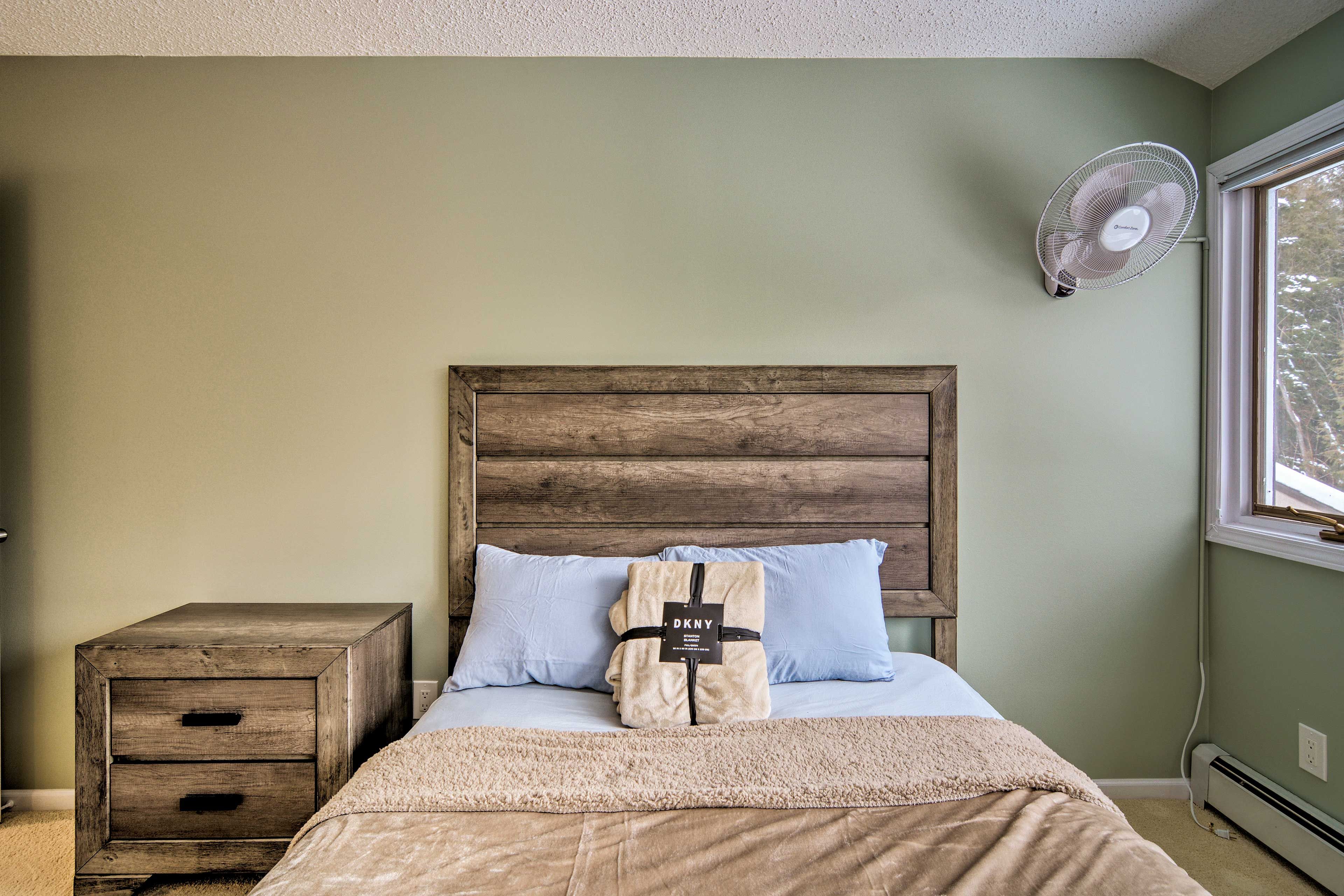 Turn on the fan for a breeze while you sleep.