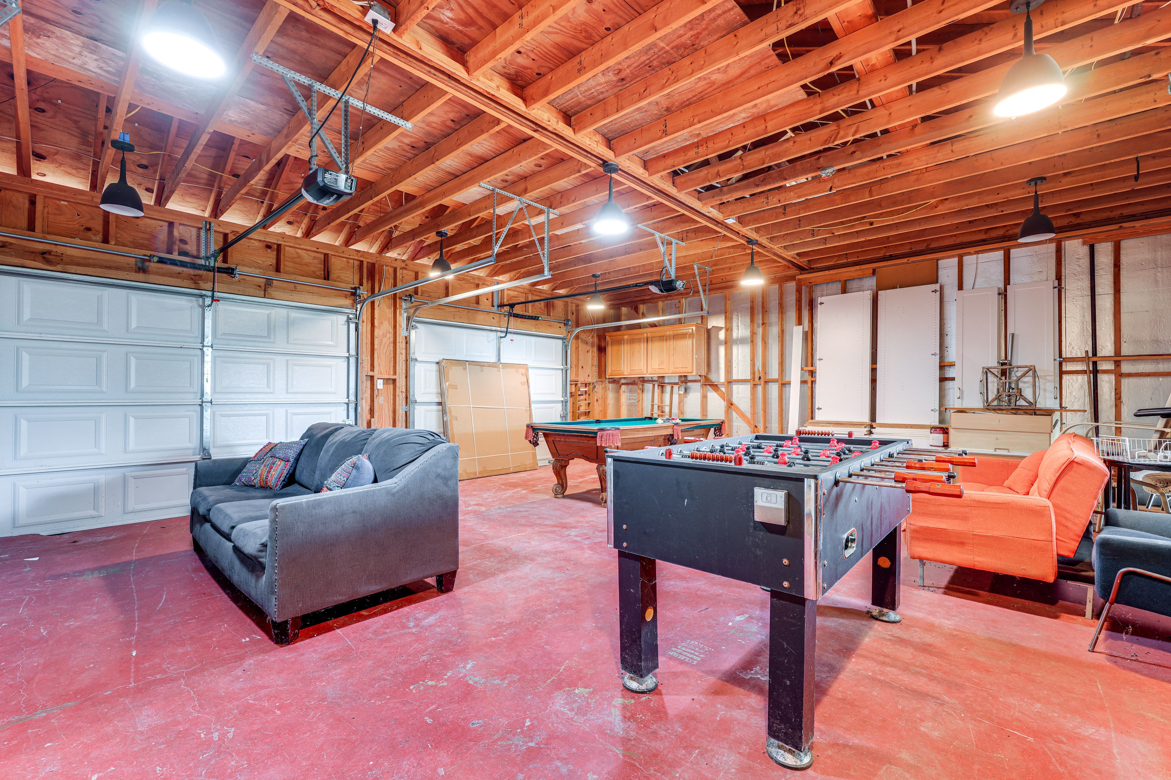 Game Room (Garage) | Pool Table | Foosball Table