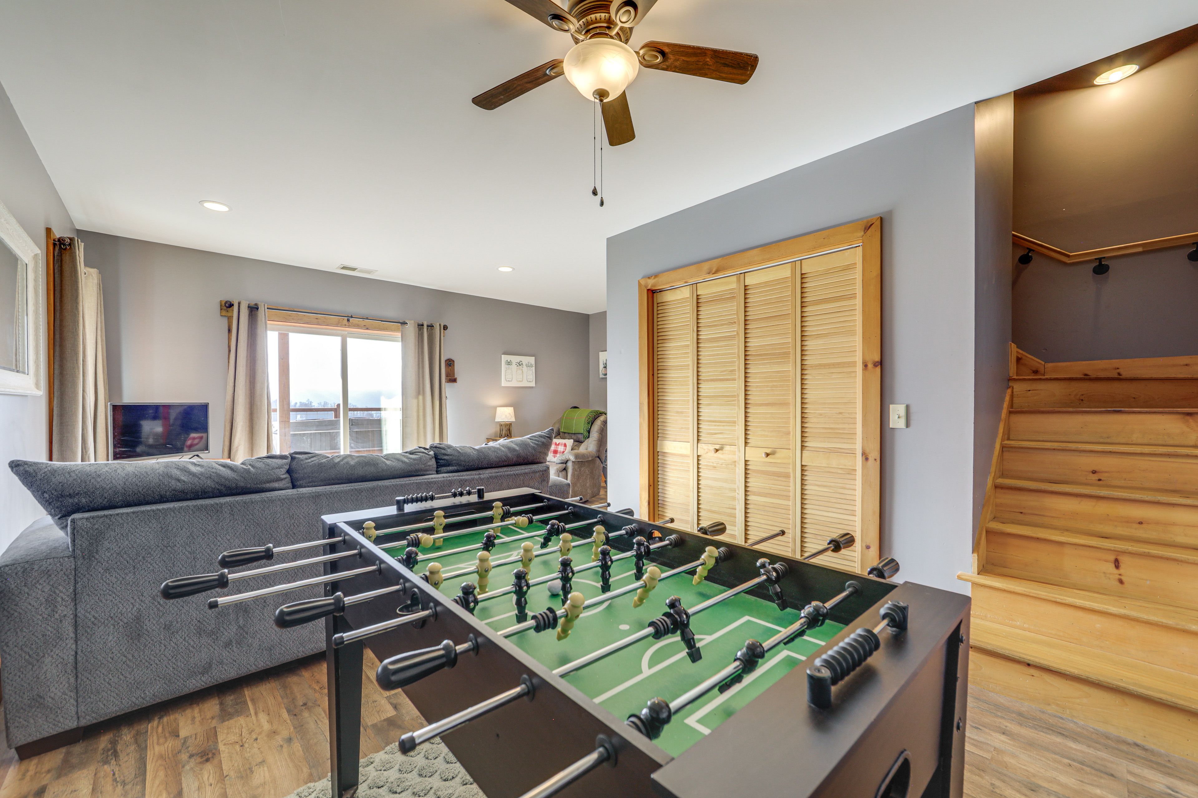 Den | Foosball | Exercise Bike | Lower Level