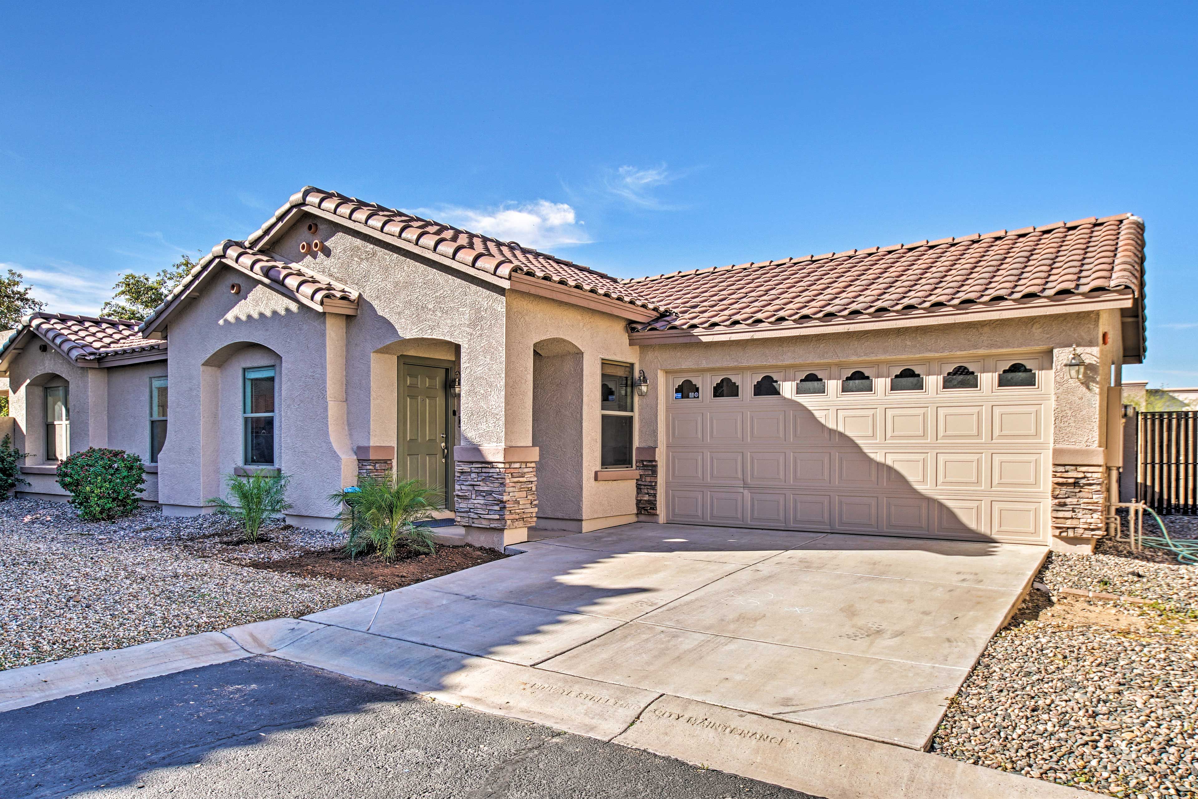 This 3-bed, 2-bath vacation rental home is perfect for a family trip to Phoenix!