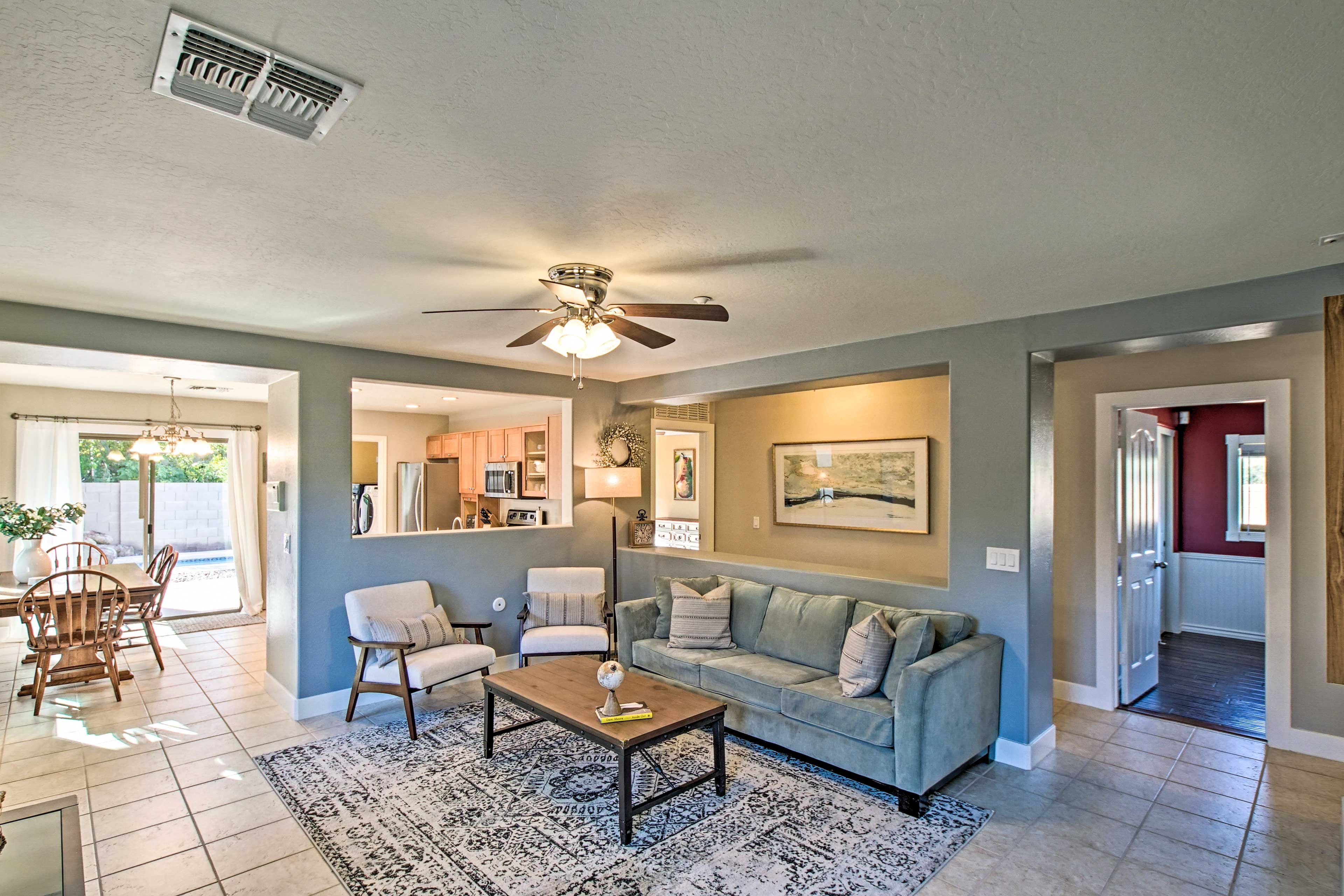 This spacious interior offers all the comforts of home.