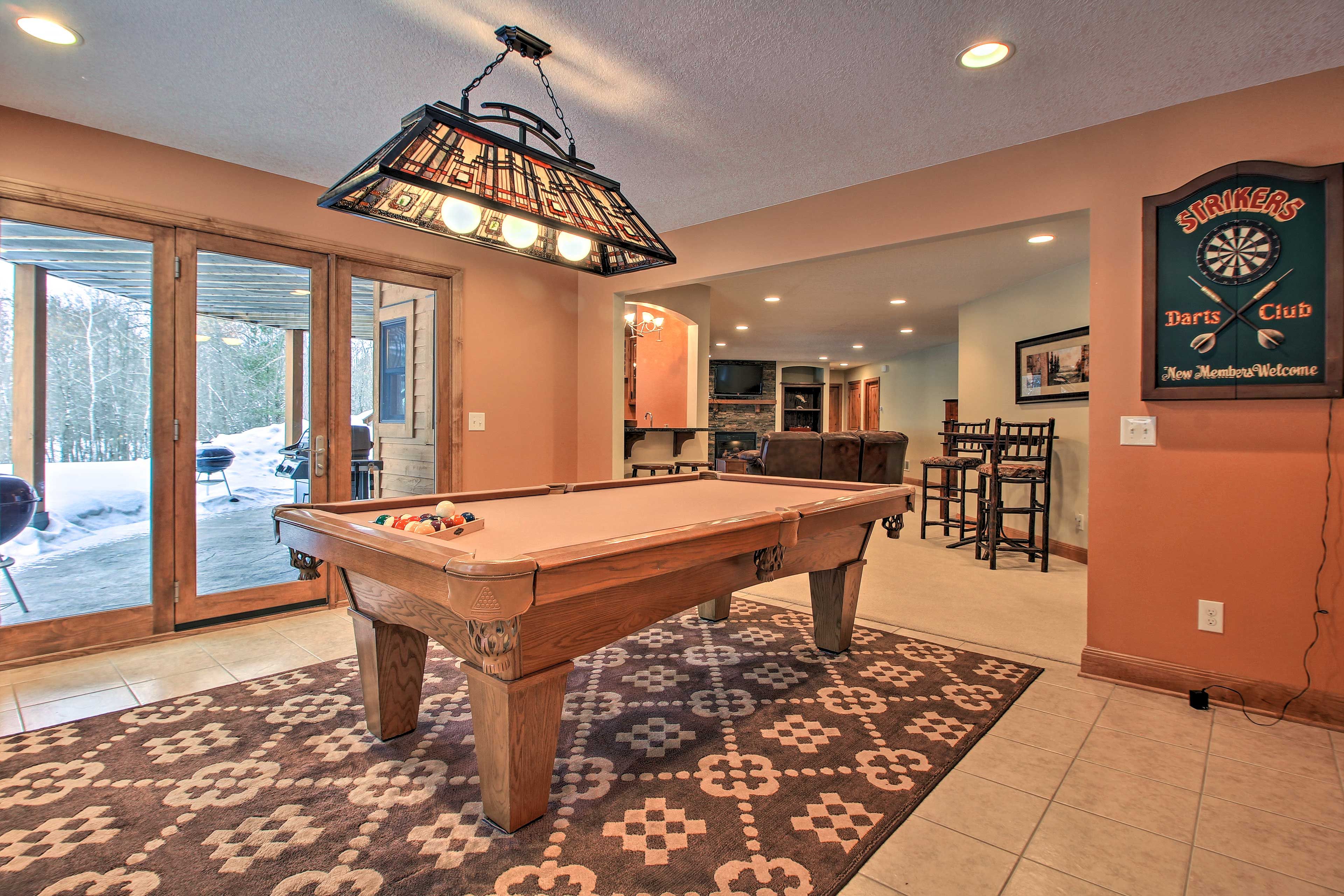 Game Room | Pool Table | Dart Board