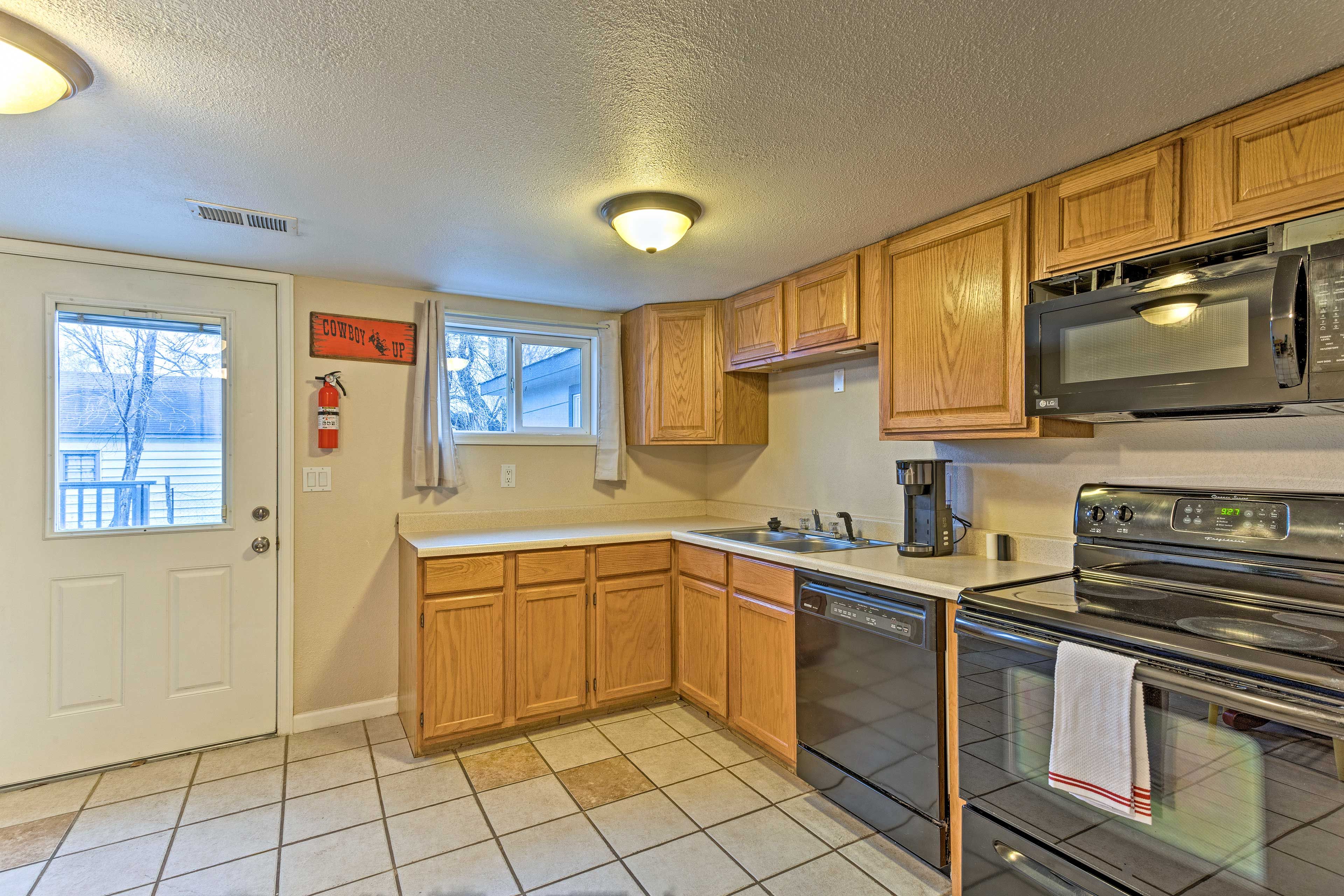 The fully equipped space has plenty of room for helping hands.