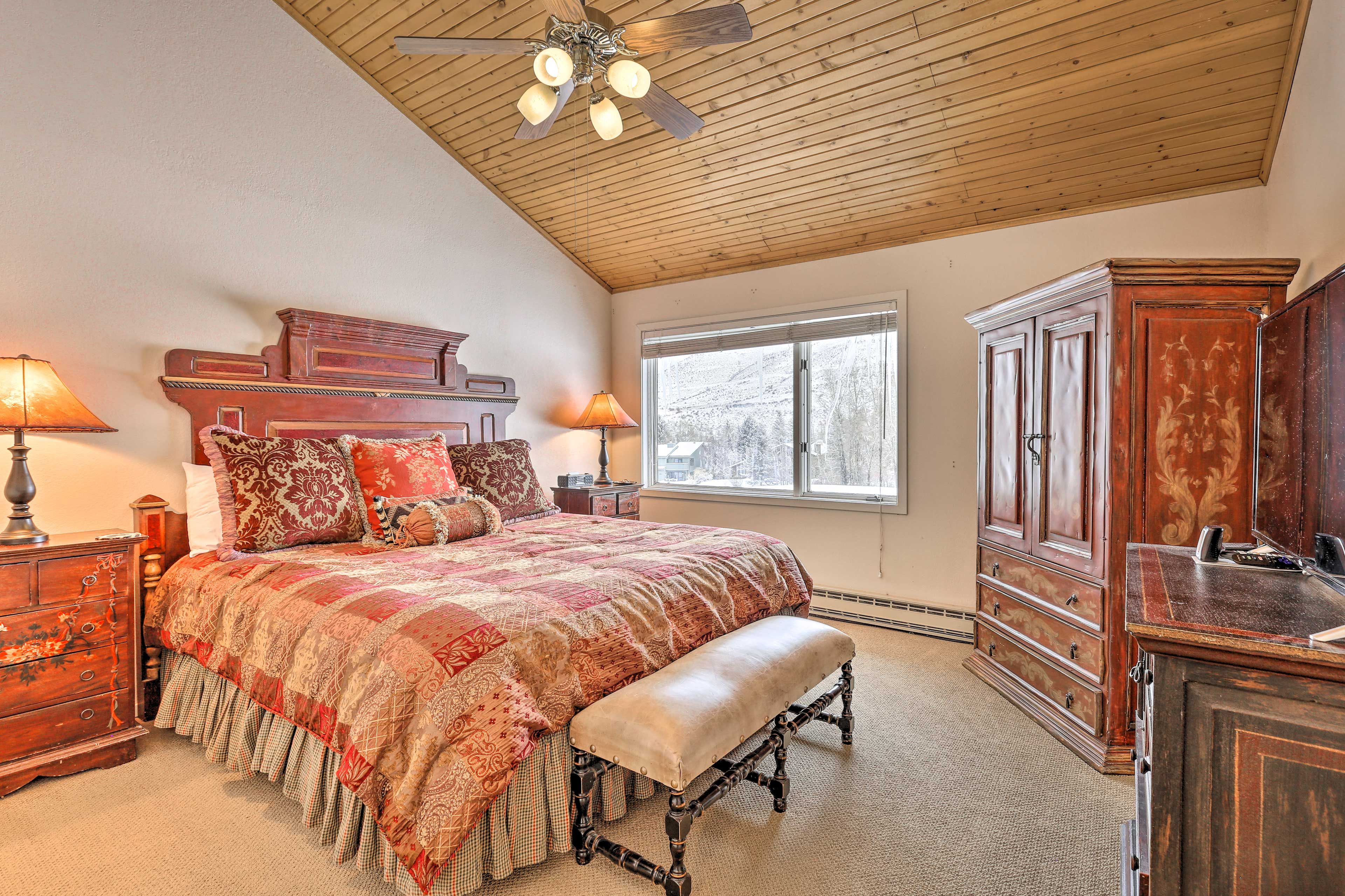 Claim the master bedroom for a great night's rest!