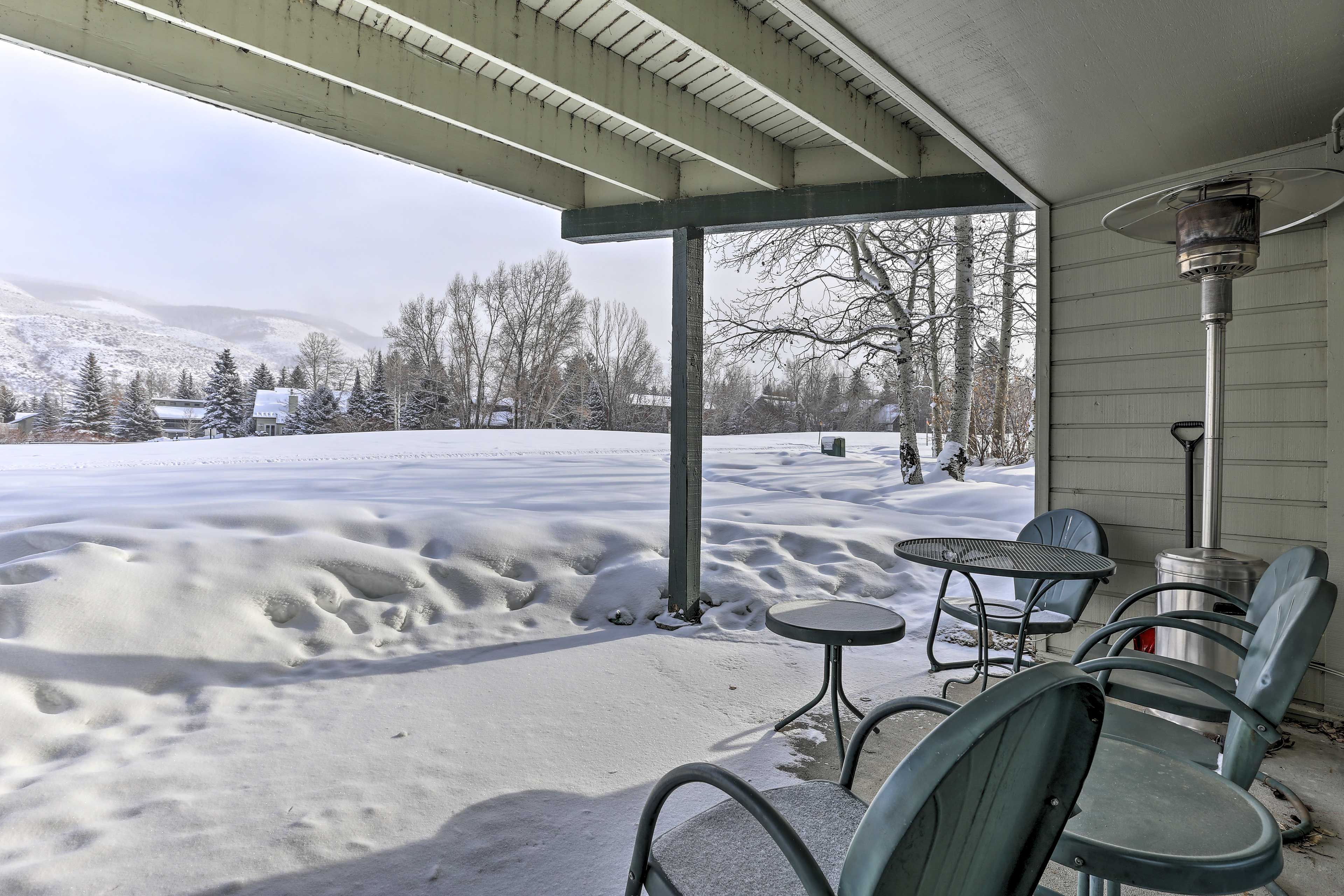 Grab a cup of coffee and head down to this patio to enjoy sunsets and rises.