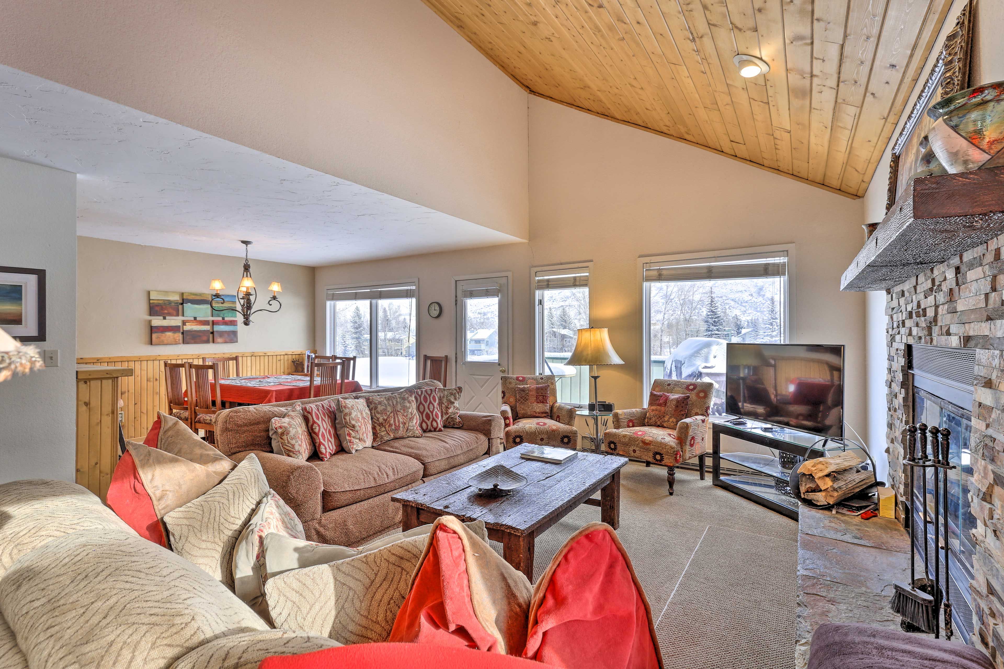 This Vail condo is illuminated with natural light effortlessly.