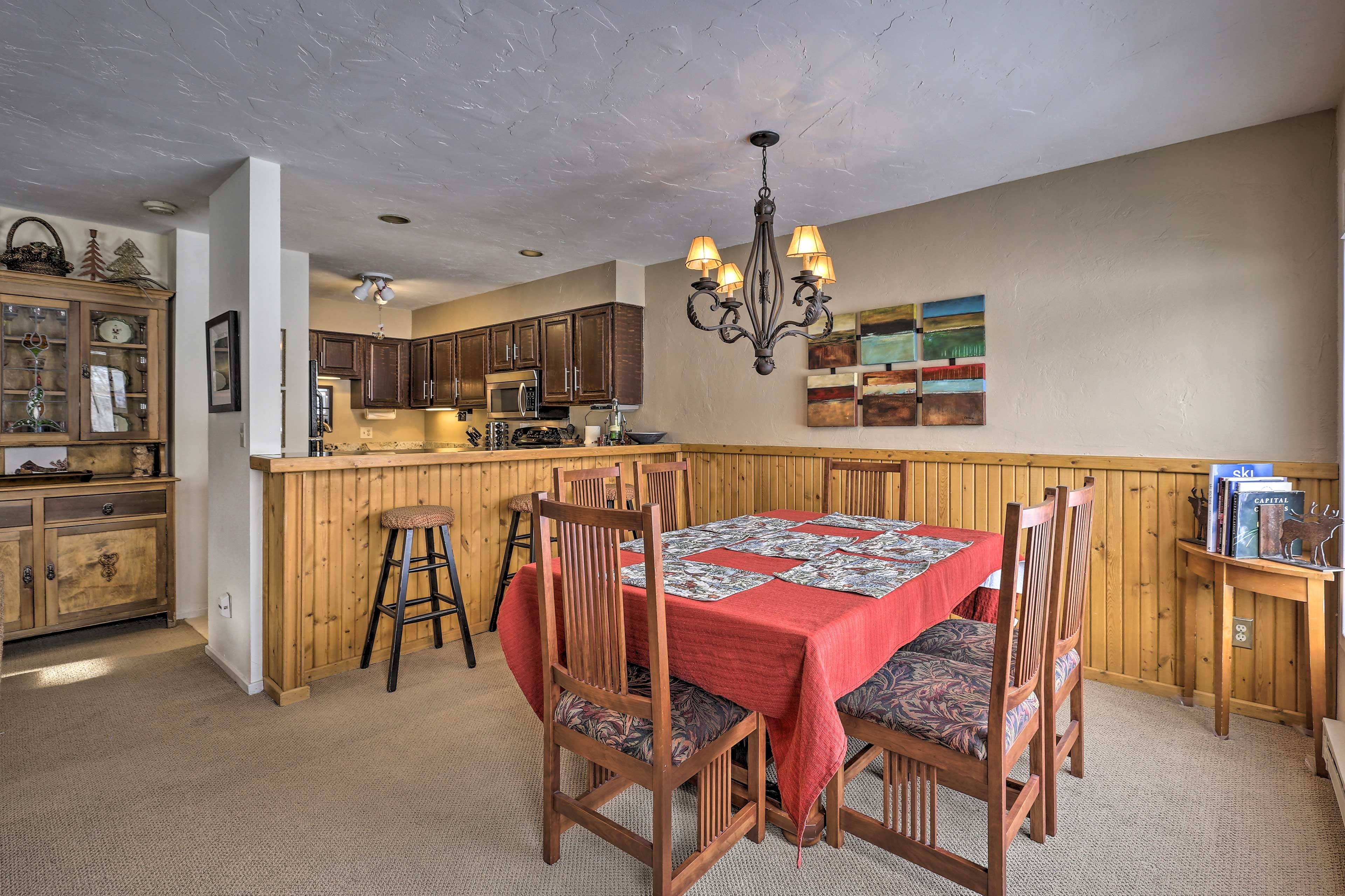 Vail and Beaver Creek lie just miles from this condo.