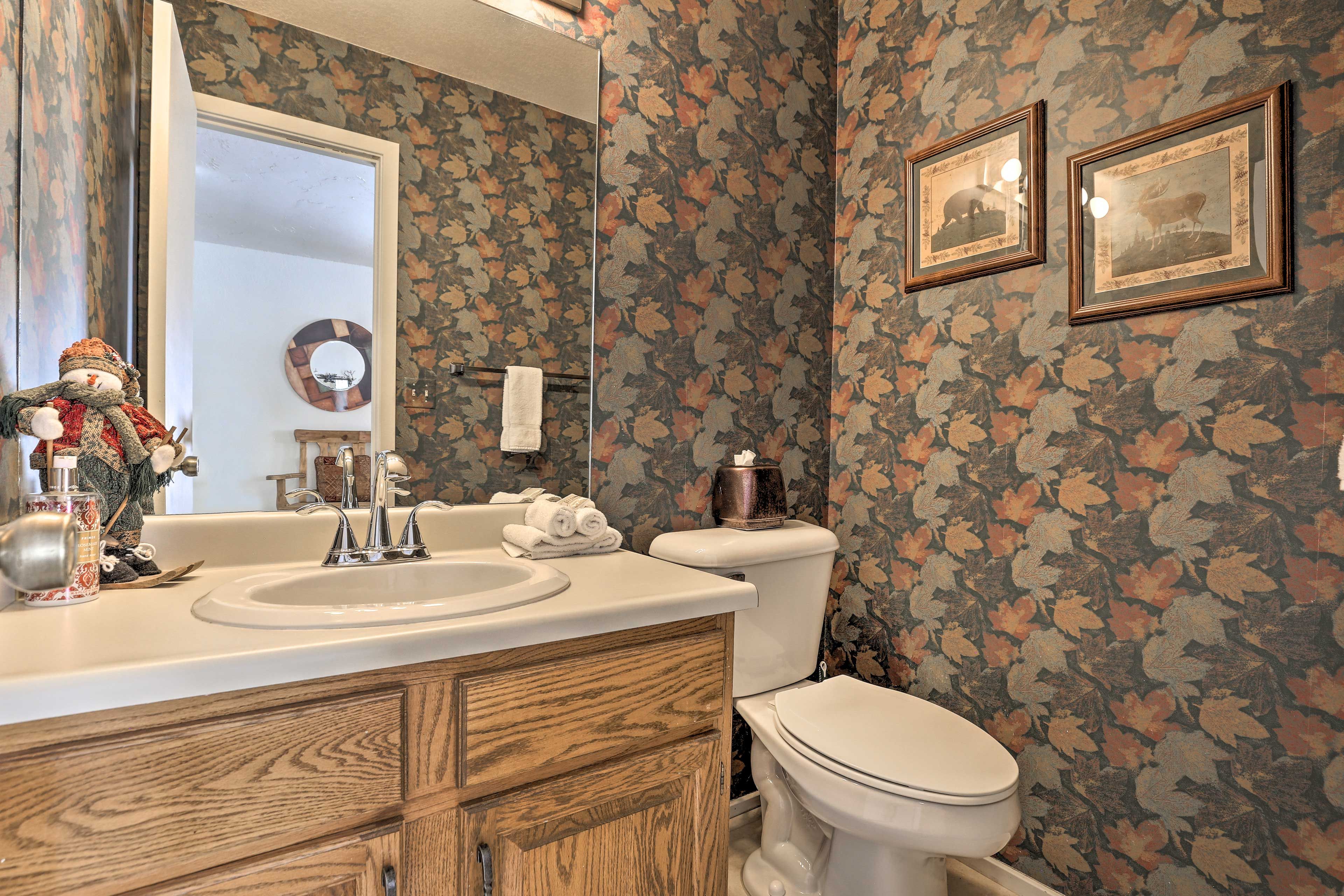 There is a half bath in this condo.
