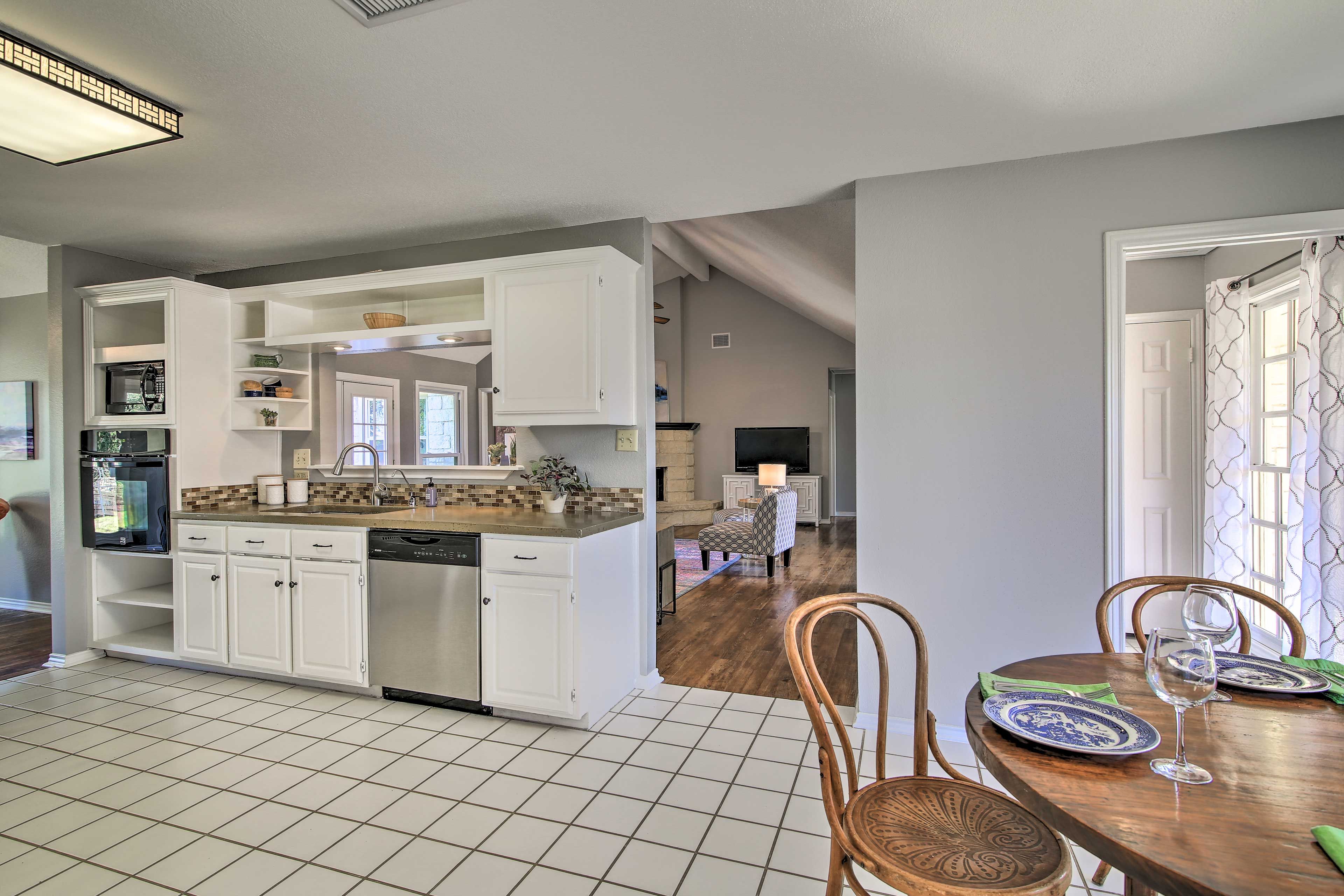 There's plenty of room for helping hands in this spacious kitchen.