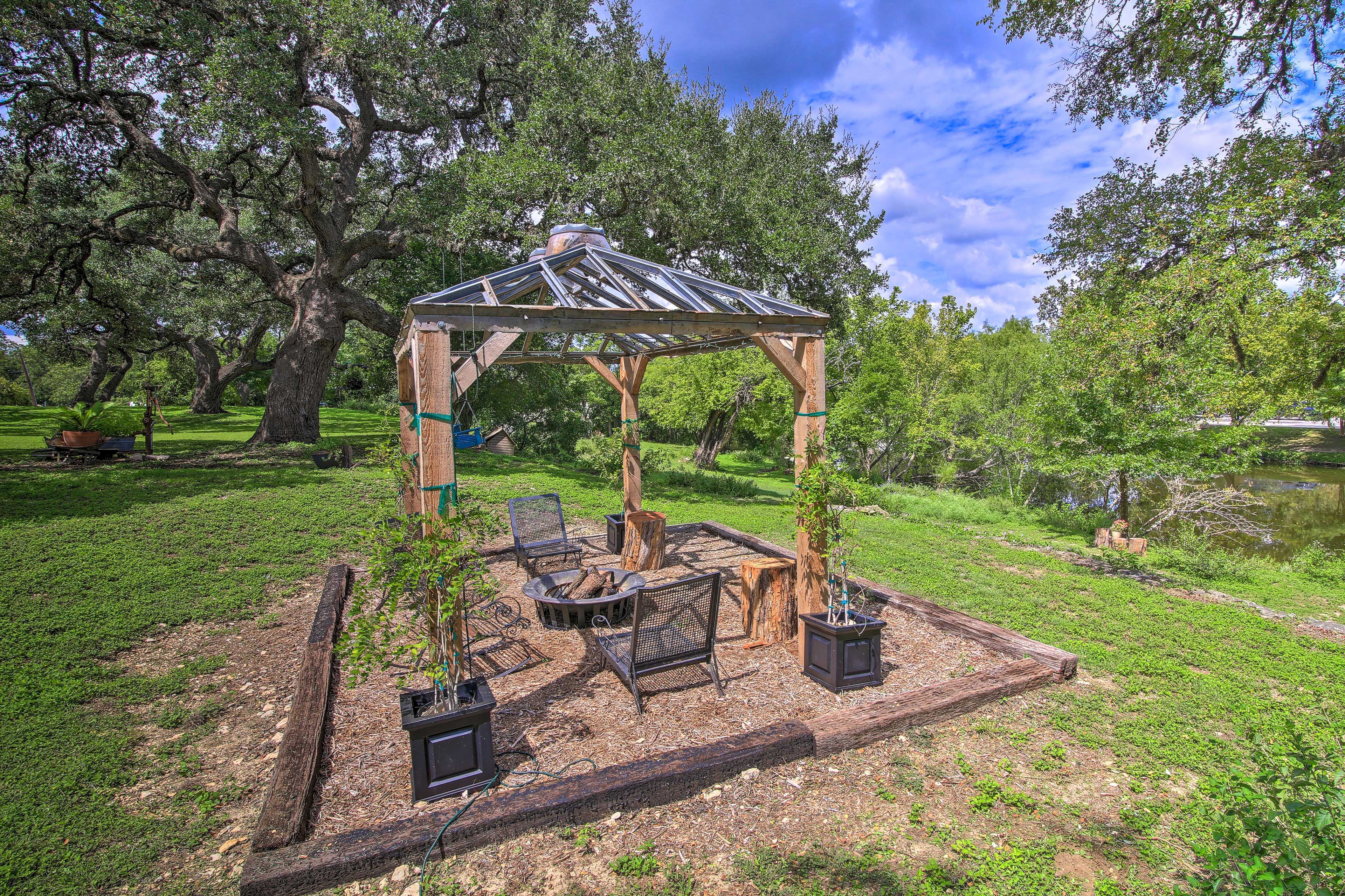 Unwind below the gazebo!