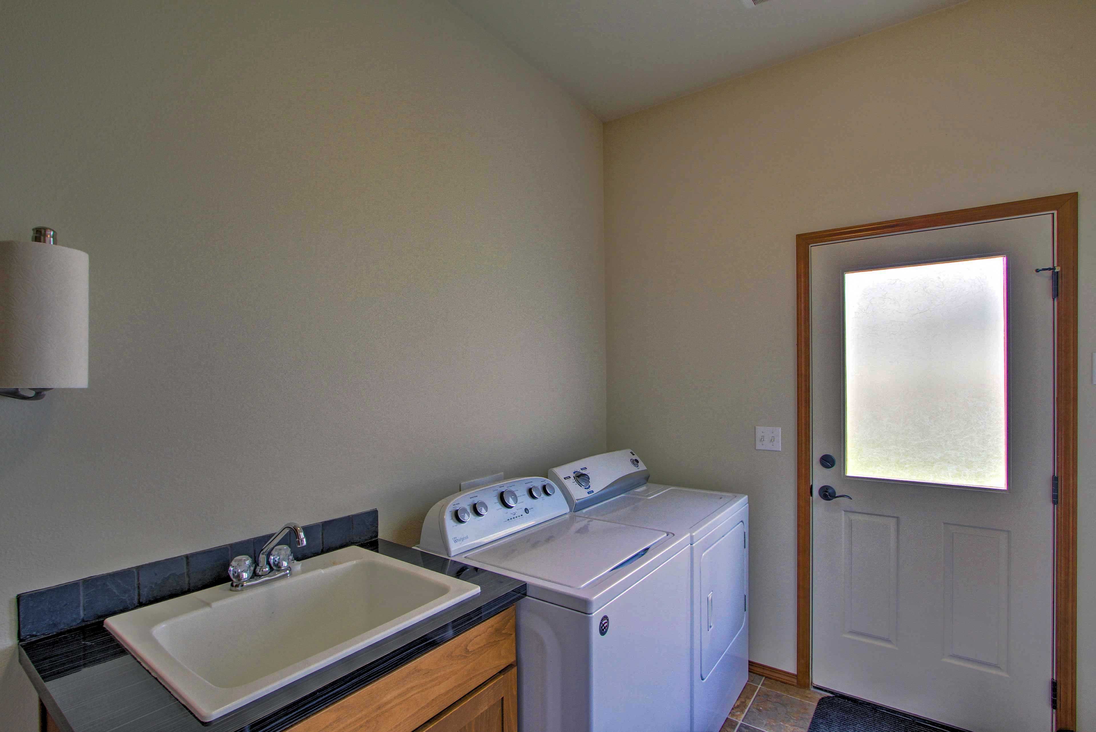 Keep your hiking gear fresh with the washer/dryer!
