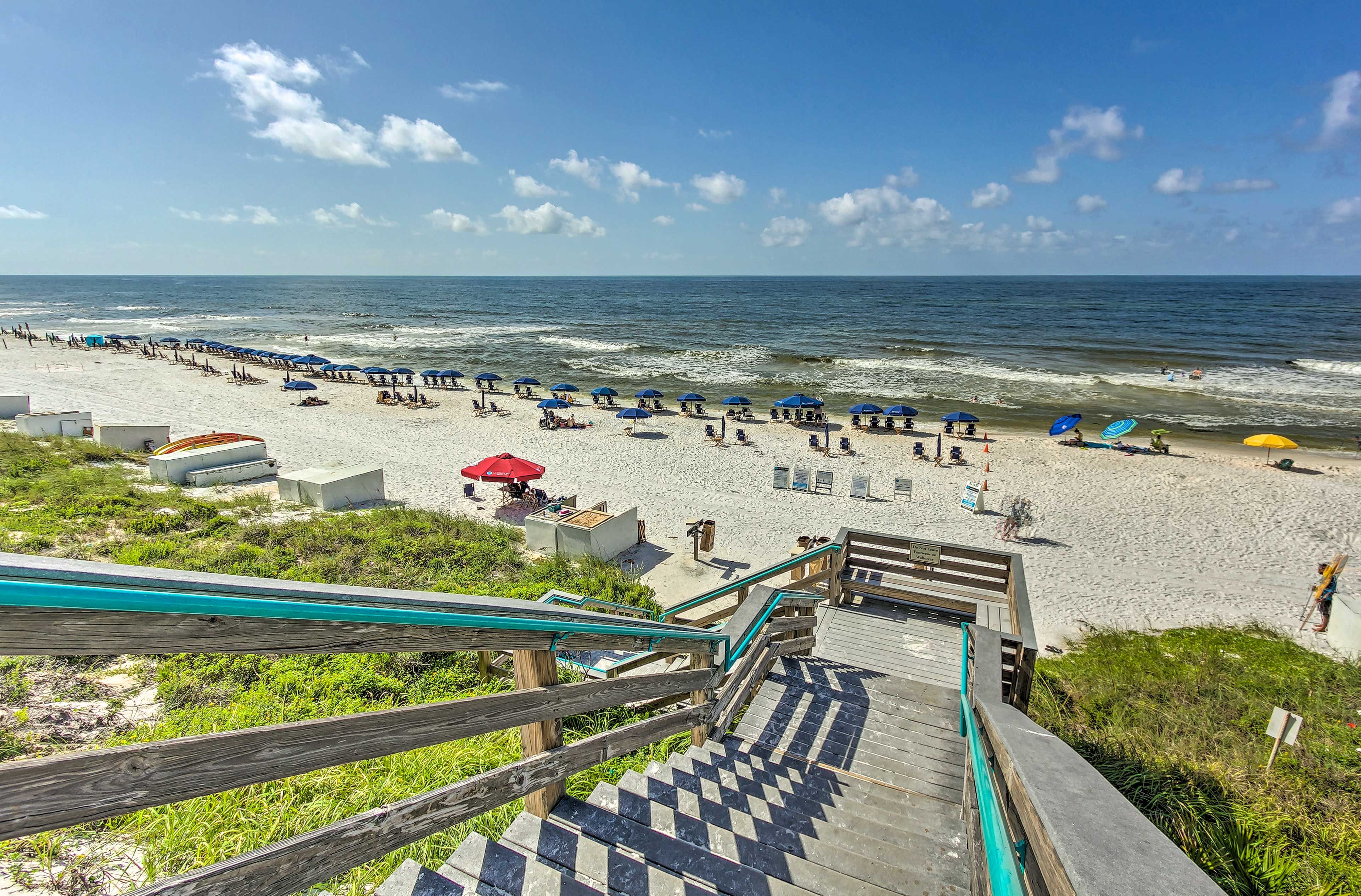 Head down to the beach - less than a mile away!