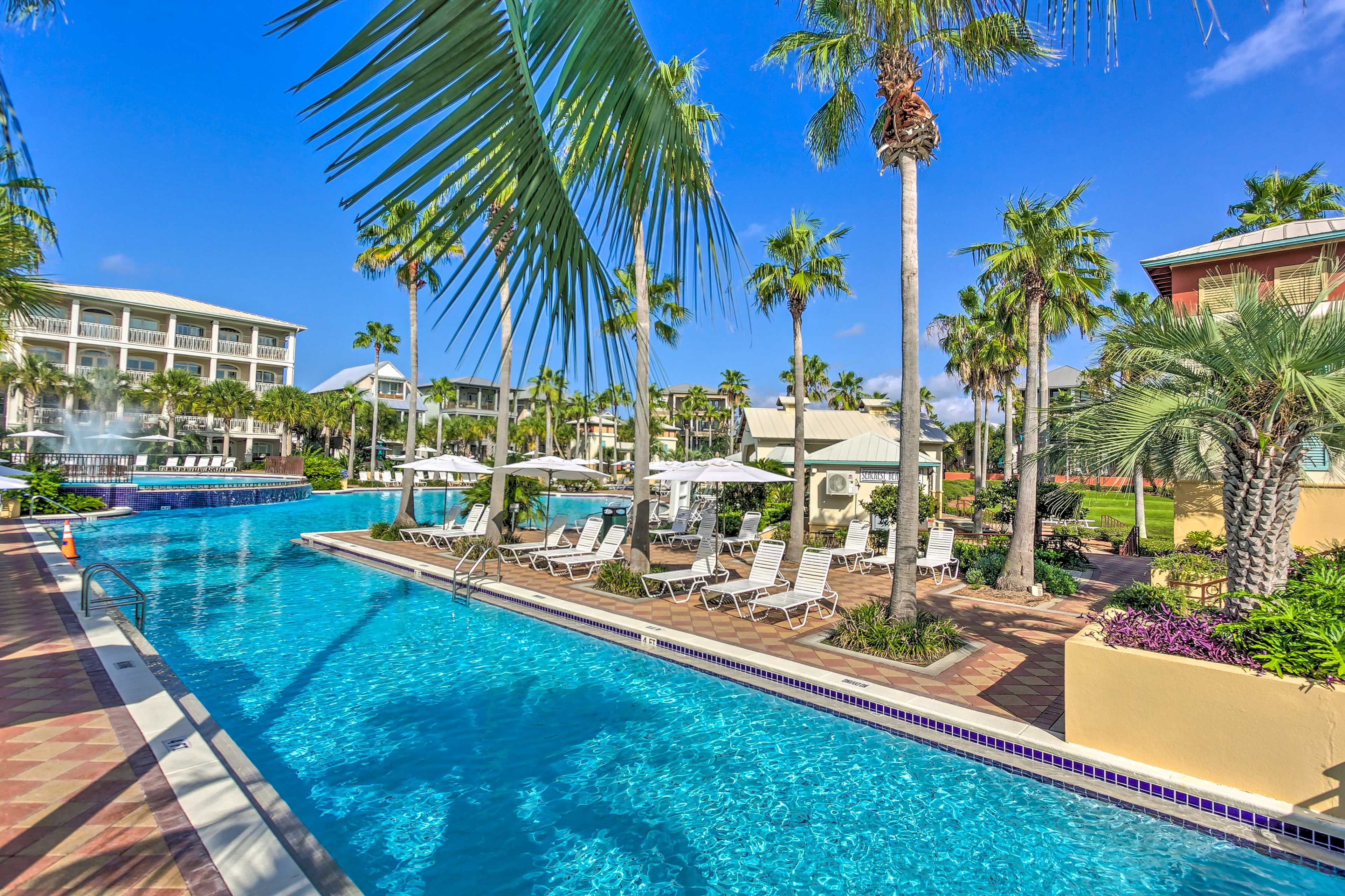 Claim a lounge chair to work on your tan.