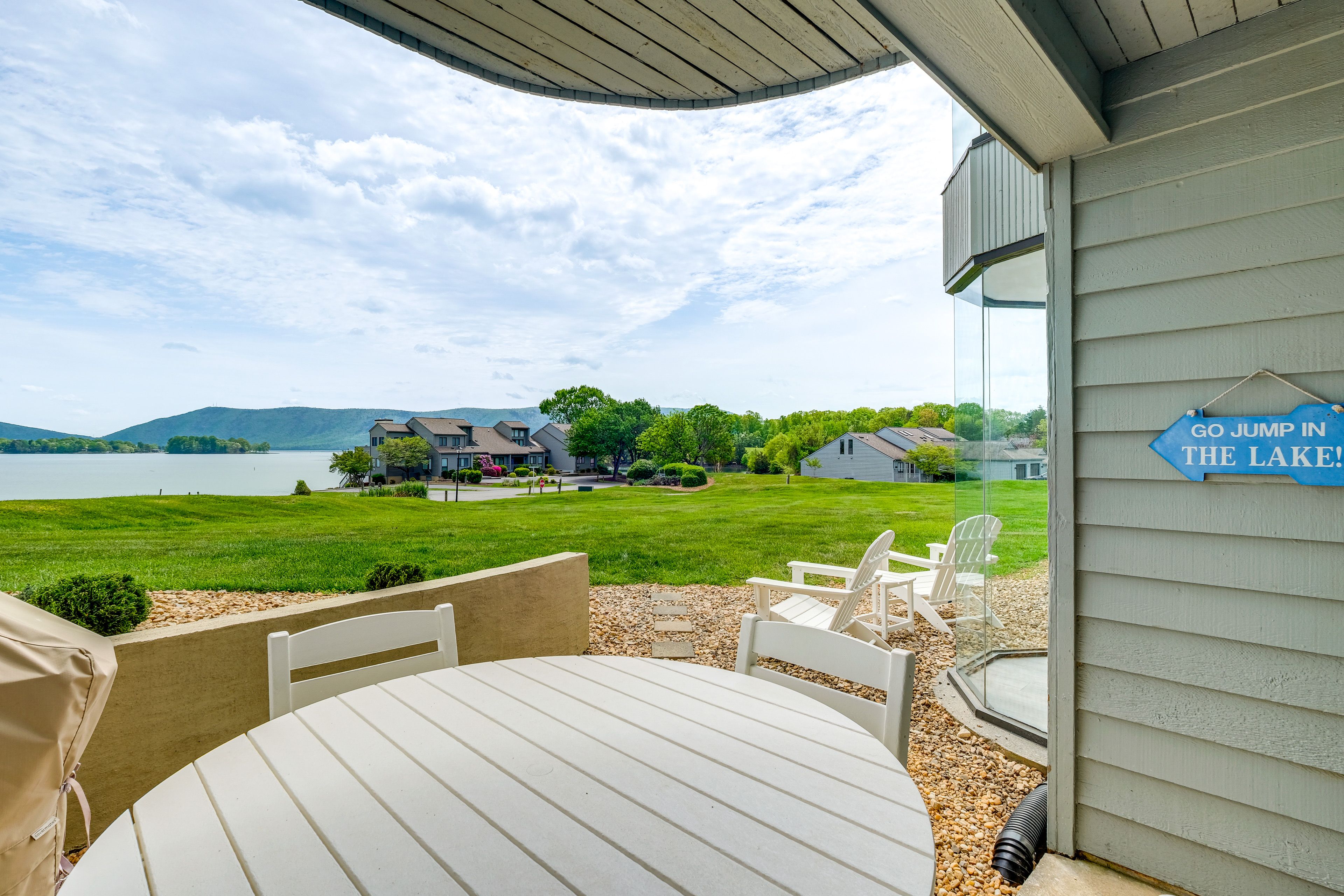 Private Patio | Outdoor Dining | Mountain & Lake Views