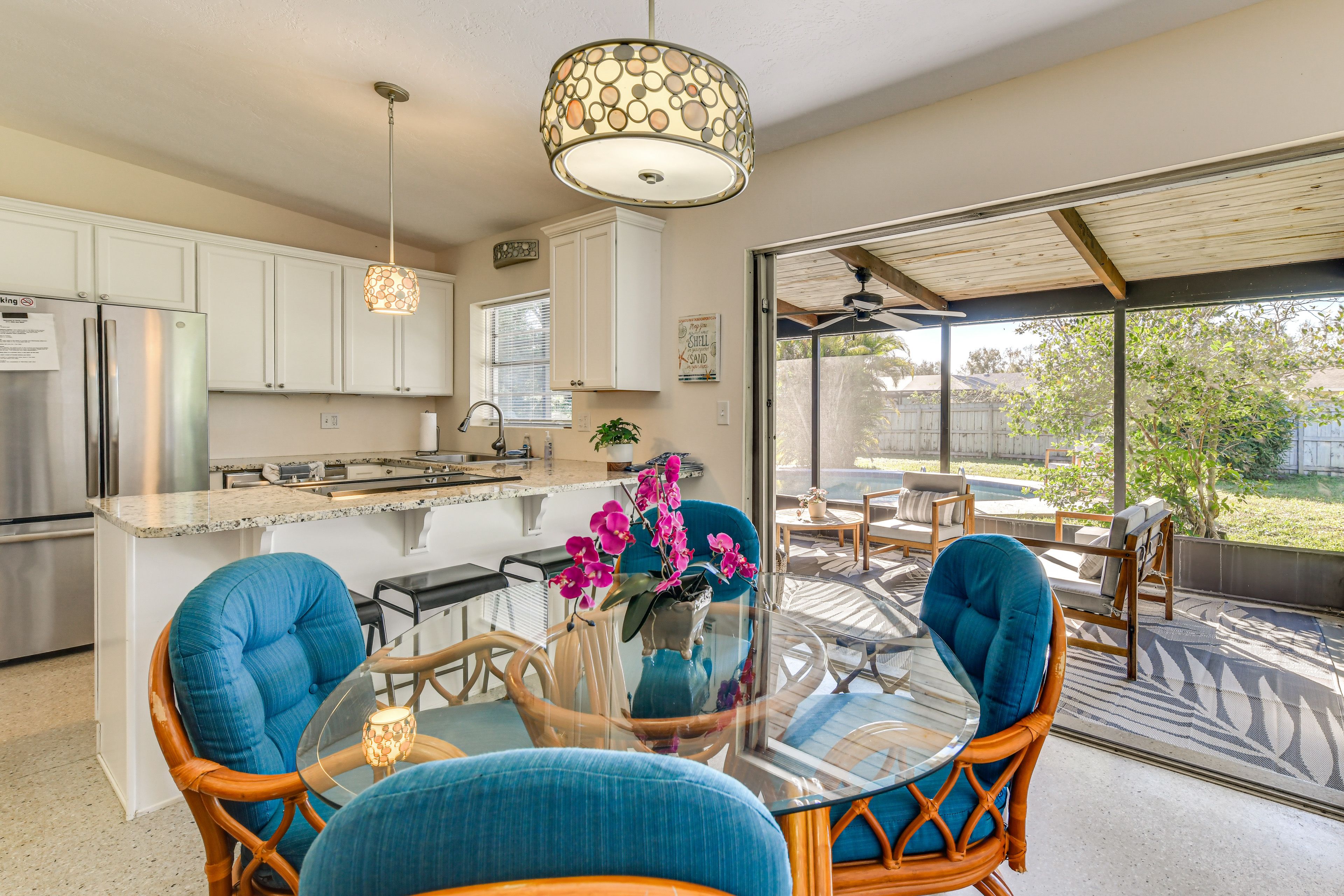 Dining & Kitchen Area | Open Floor Plan | Free WiFi