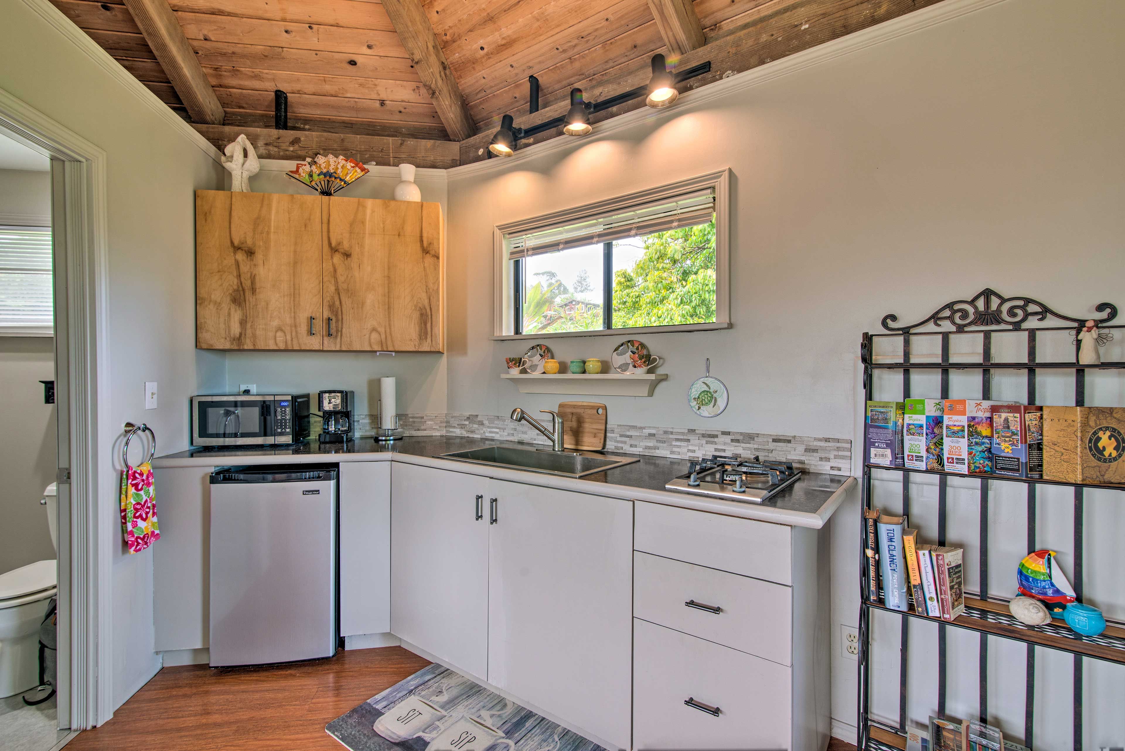 The kitchenette has just what you need!