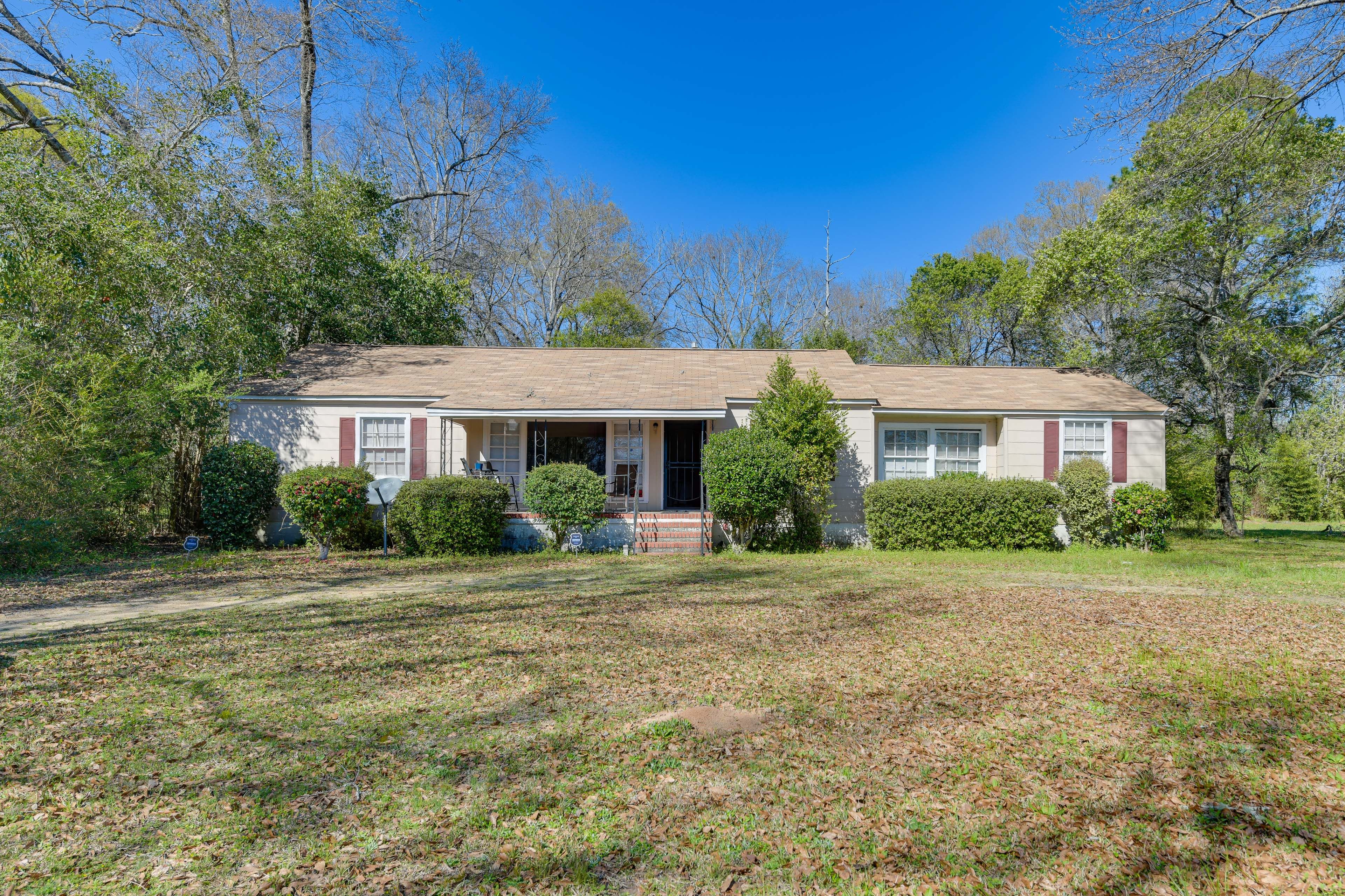 Tuskegee Vacation Rental | 4BR | 1BA | 1,245 Sq Ft | 5 Steps to Access