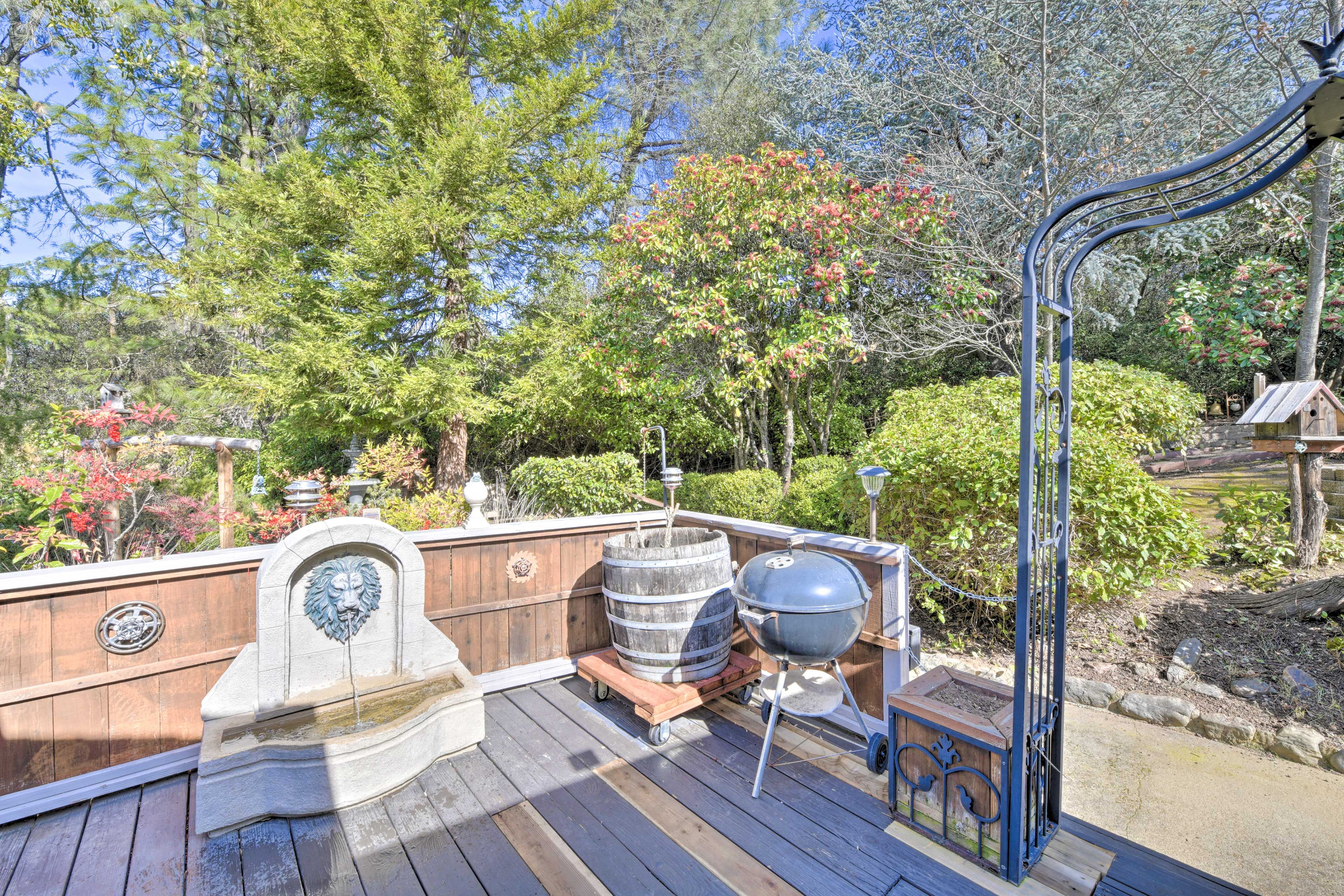 Exterior | Spacious Yard | Charcoal Grill