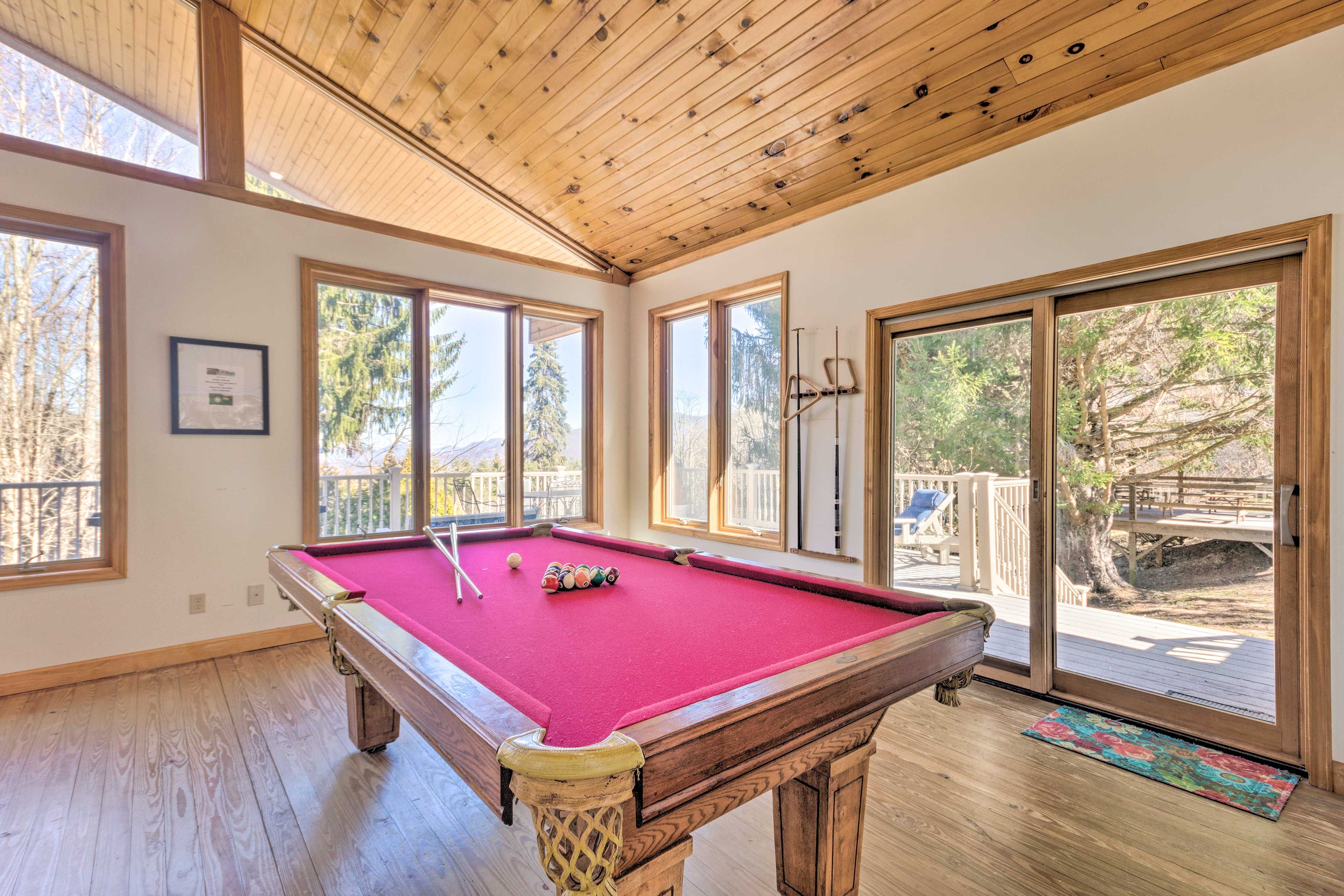 Challenge someone to a game of pool!