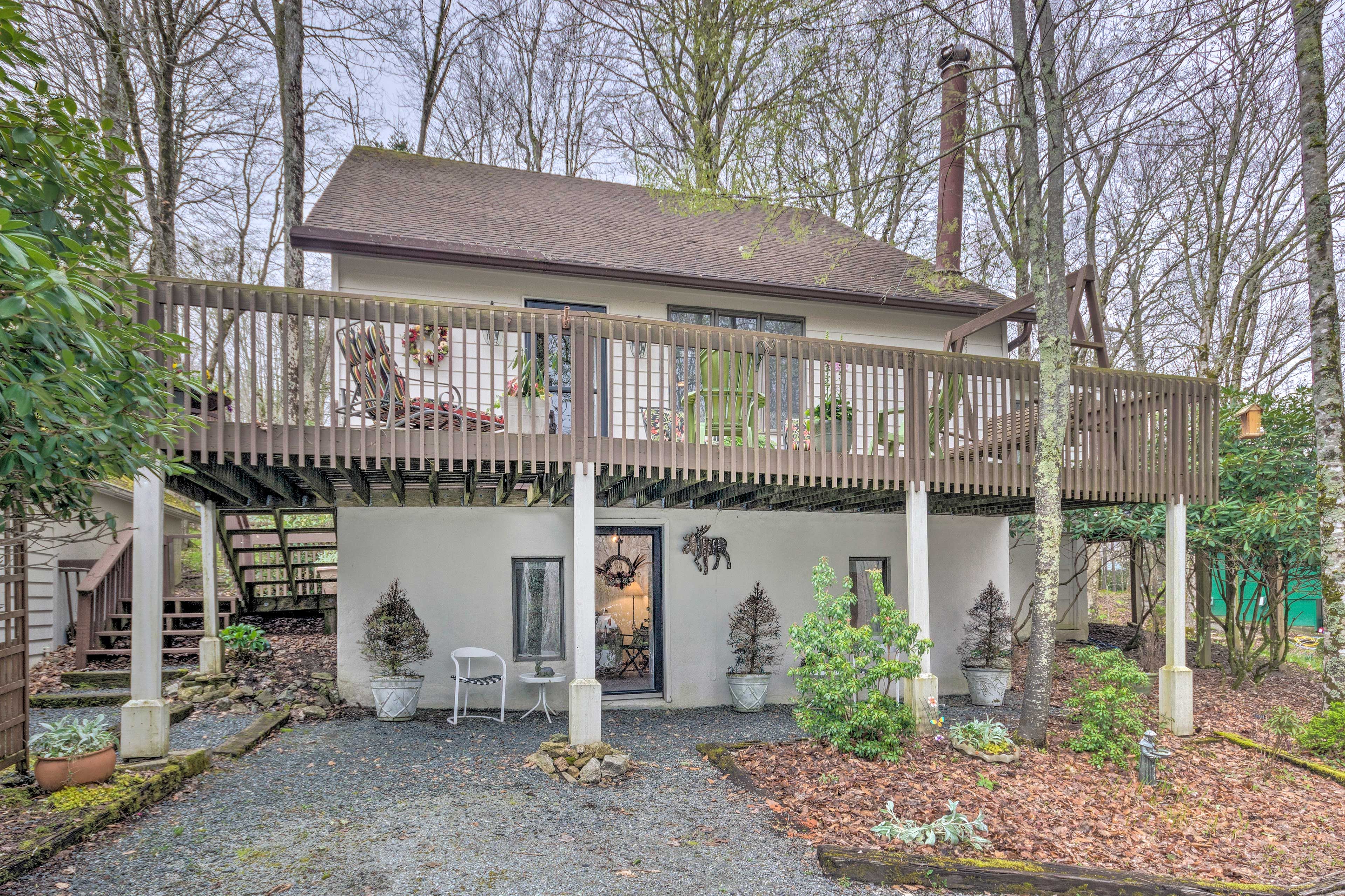Exterior | 3-Story Home | Furnished Deck