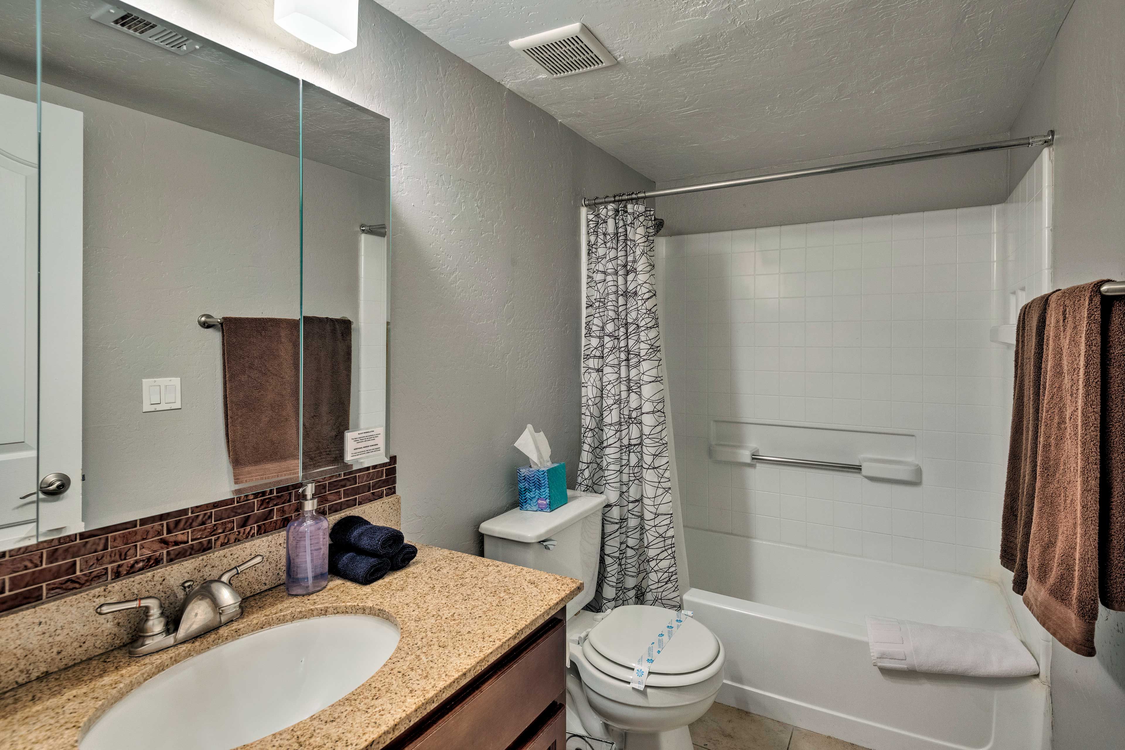 Fresh towels are provided.
