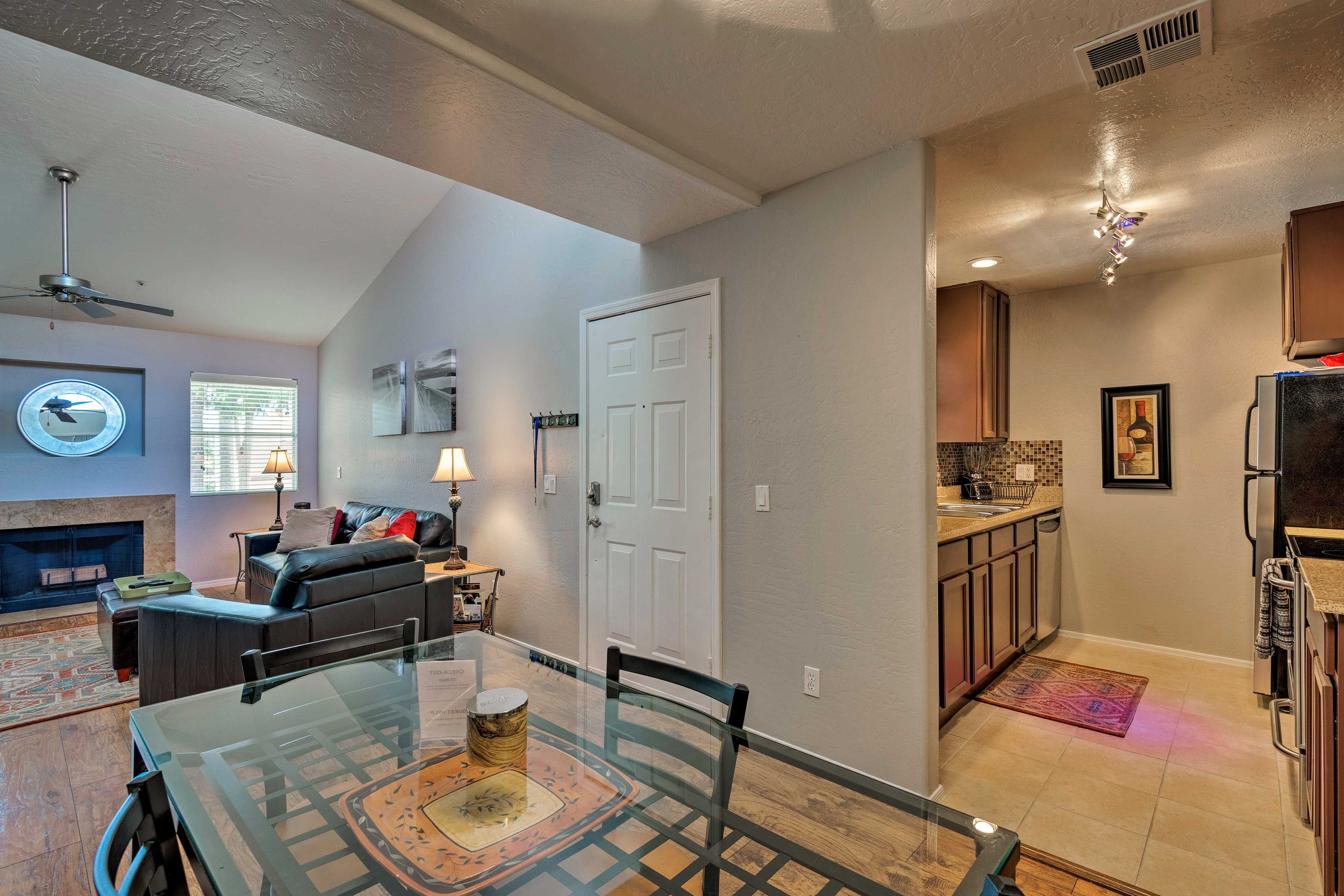 The open floor plan makes it easy to connect with loved ones.